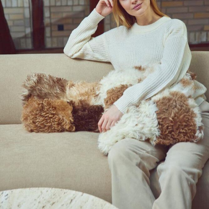 Lammeskinnspute | Toscana | Dobbeltsidig