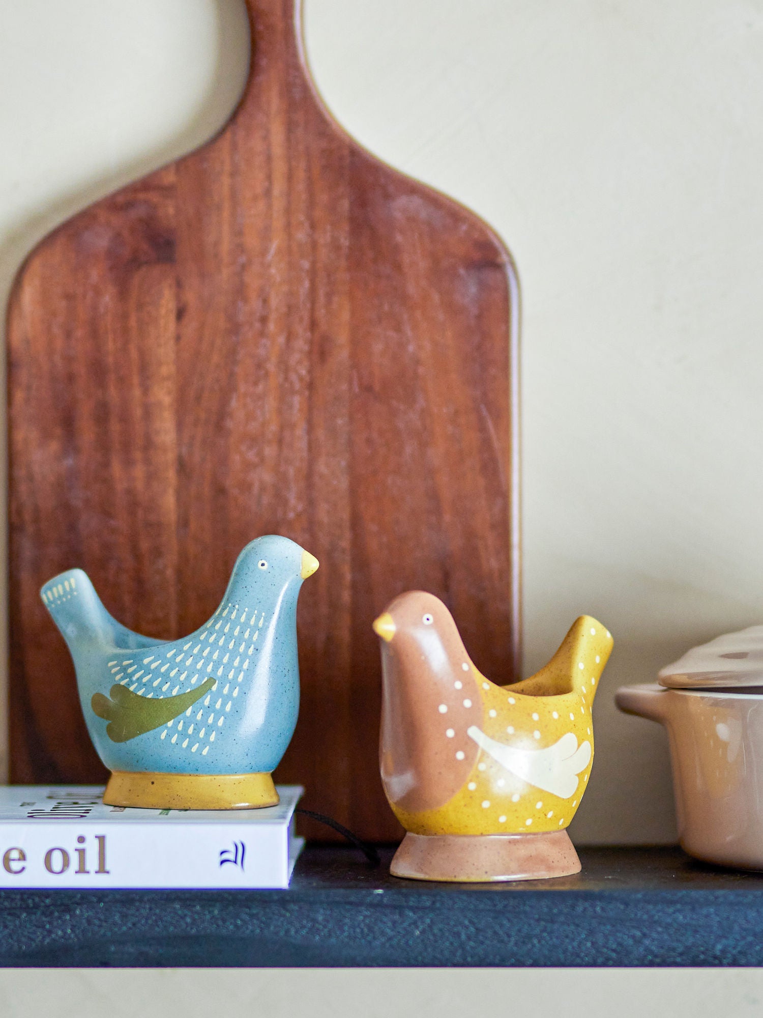 Bloomingville Birdy Egg Beaker, blått, steingods