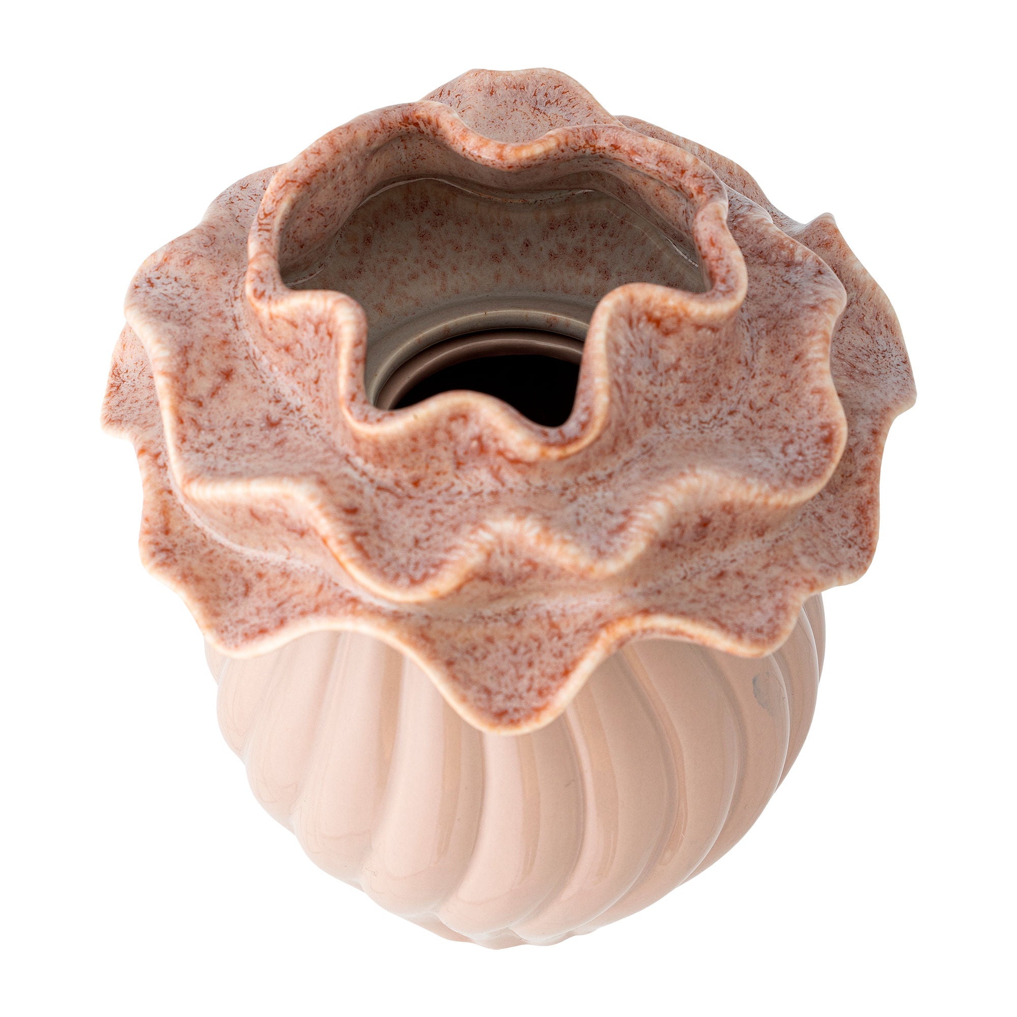 Bloomingville Petalia Vase, Rosa, steingods
