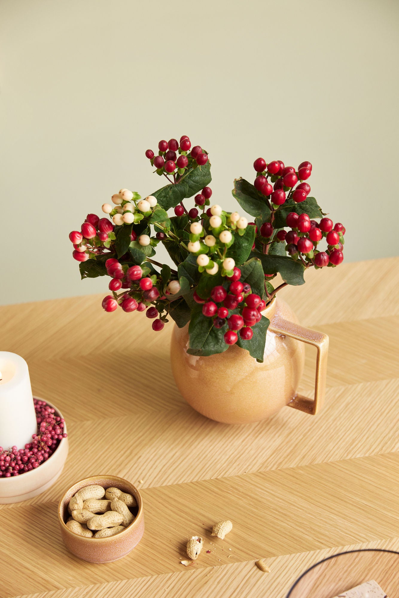 Hübsch Herringbone Spisebord Stort Natur