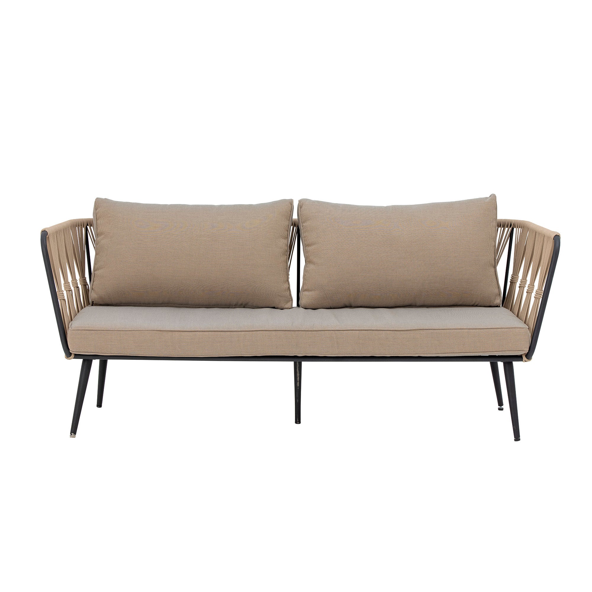 Bloomingville Pavone brannbestandig sofa, brun, metall