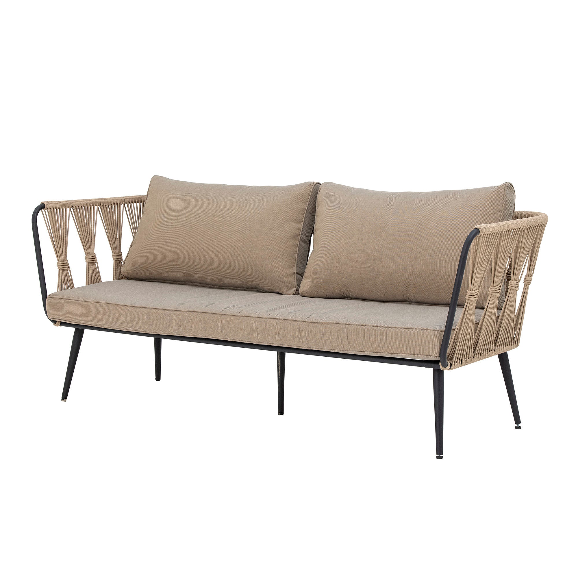 Bloomingville Pavone brannbestandig sofa, brun, metall