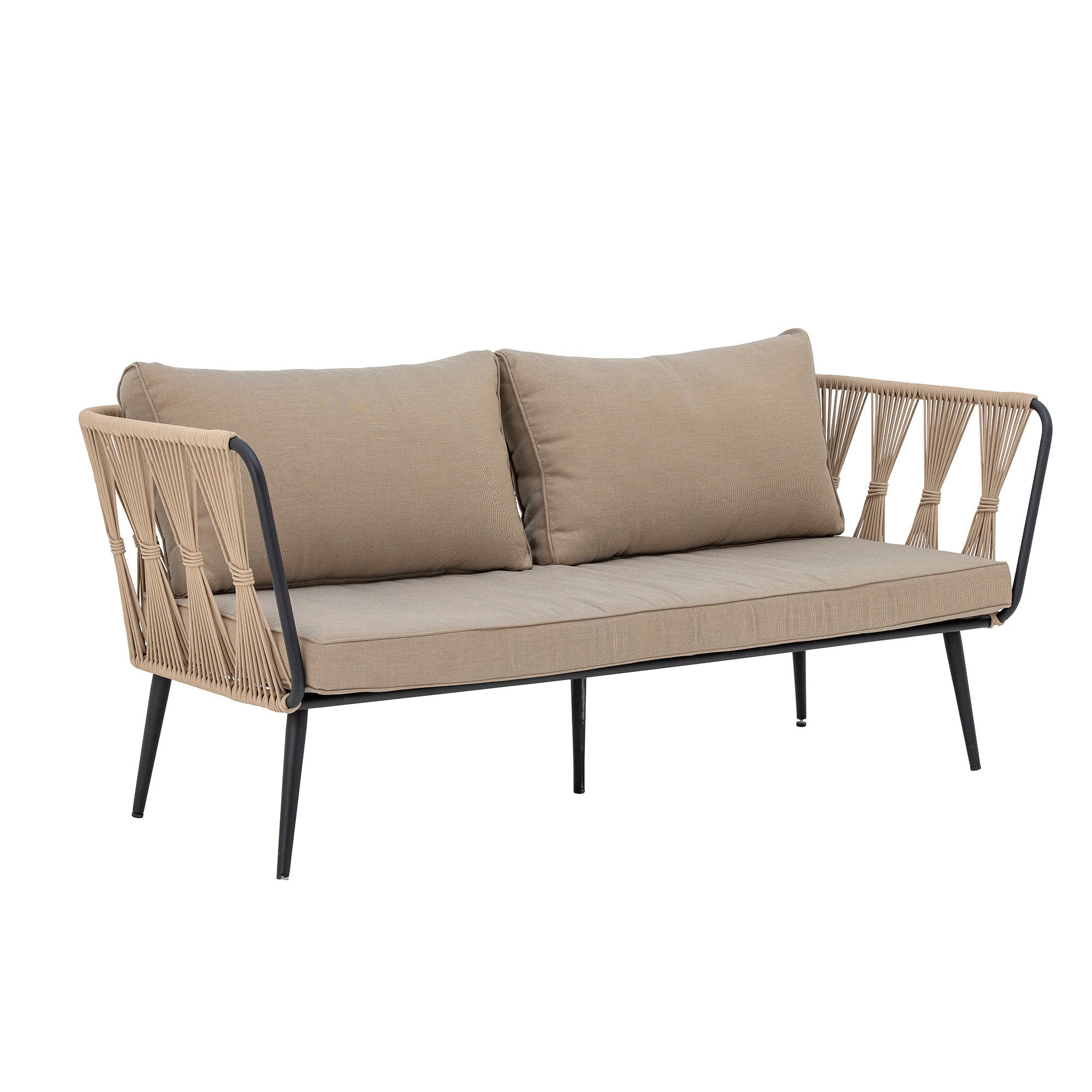 Bloomingville Pavone brannbestandig sofa, brun, metall