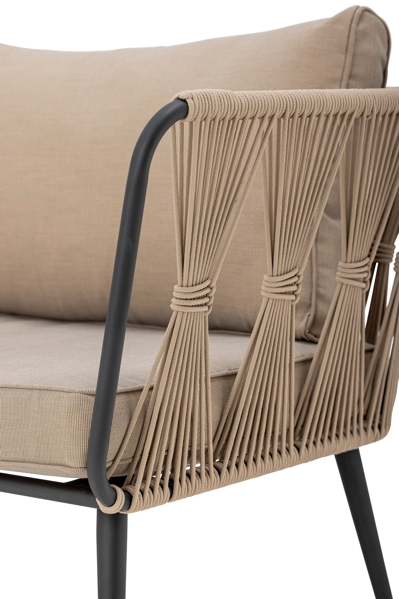 Bloomingville Pavone brannbestandig sofa, brun, metall