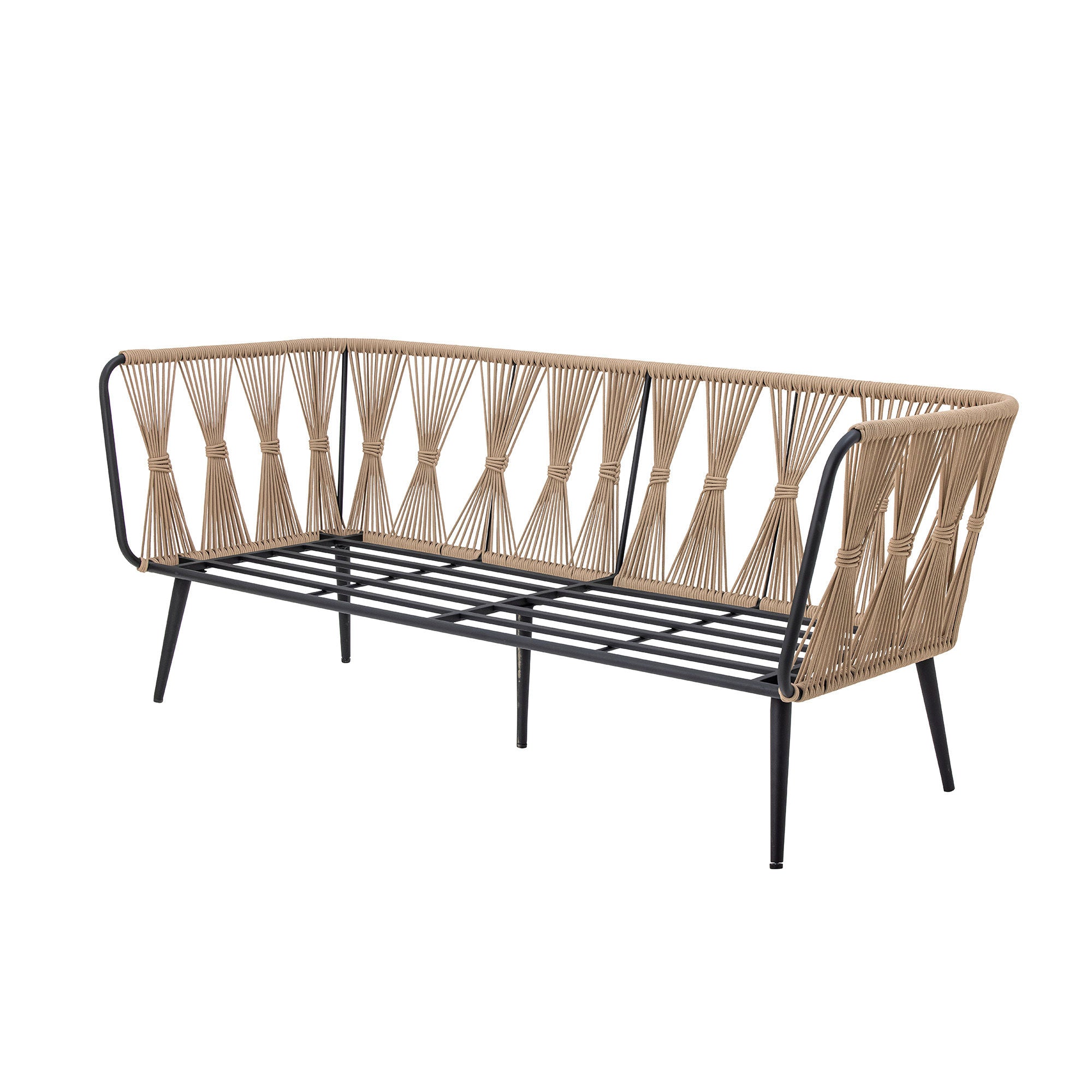 Bloomingville Pavone brannbestandig sofa, brun, metall