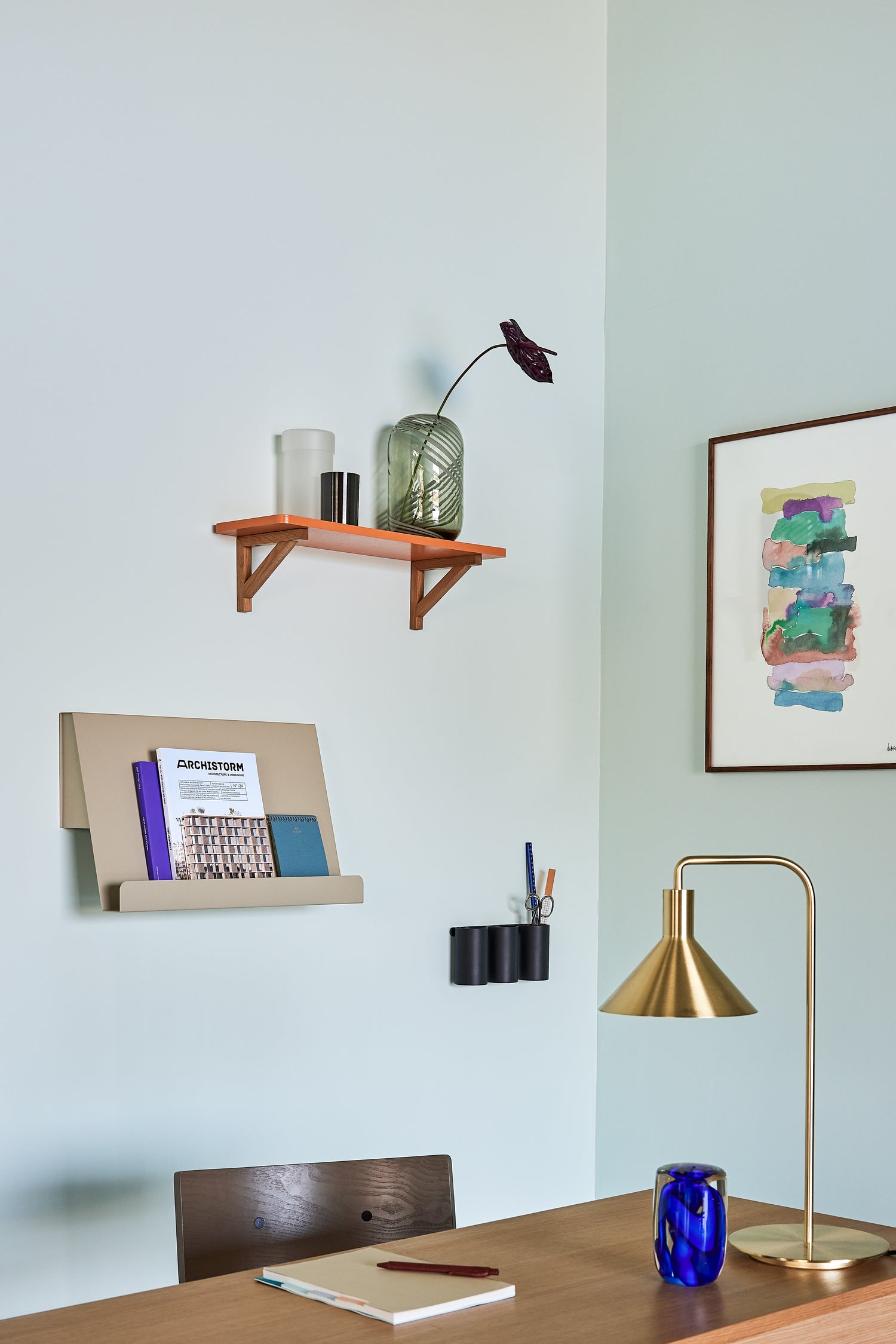 Solo -bordlampe messingfarge - Ø37Xh50cm, E27