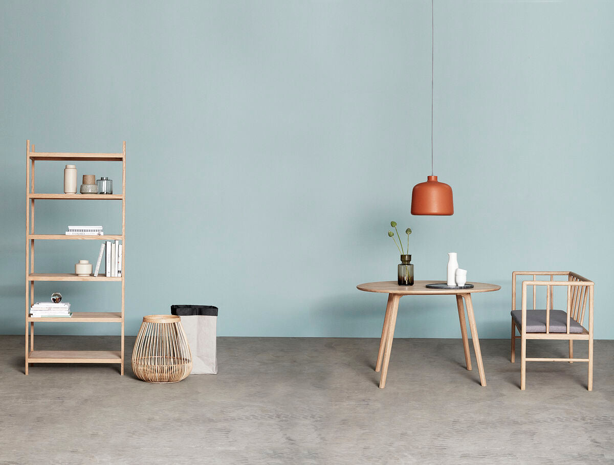 Bibliotekhylle stor natur - 80x45xh190cm