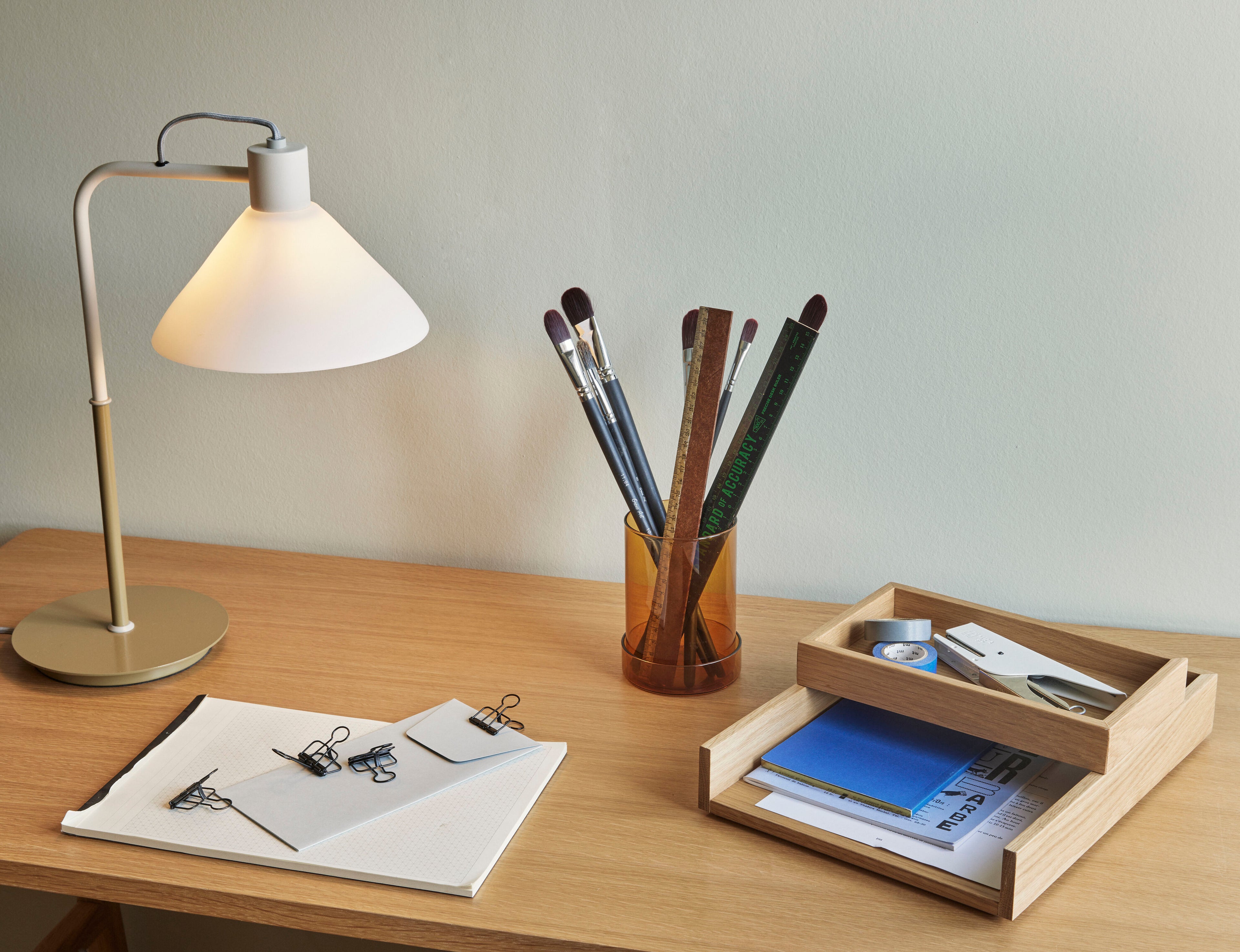 Spot Table Lamp Khaki - Ø37X22XH44cm, E27