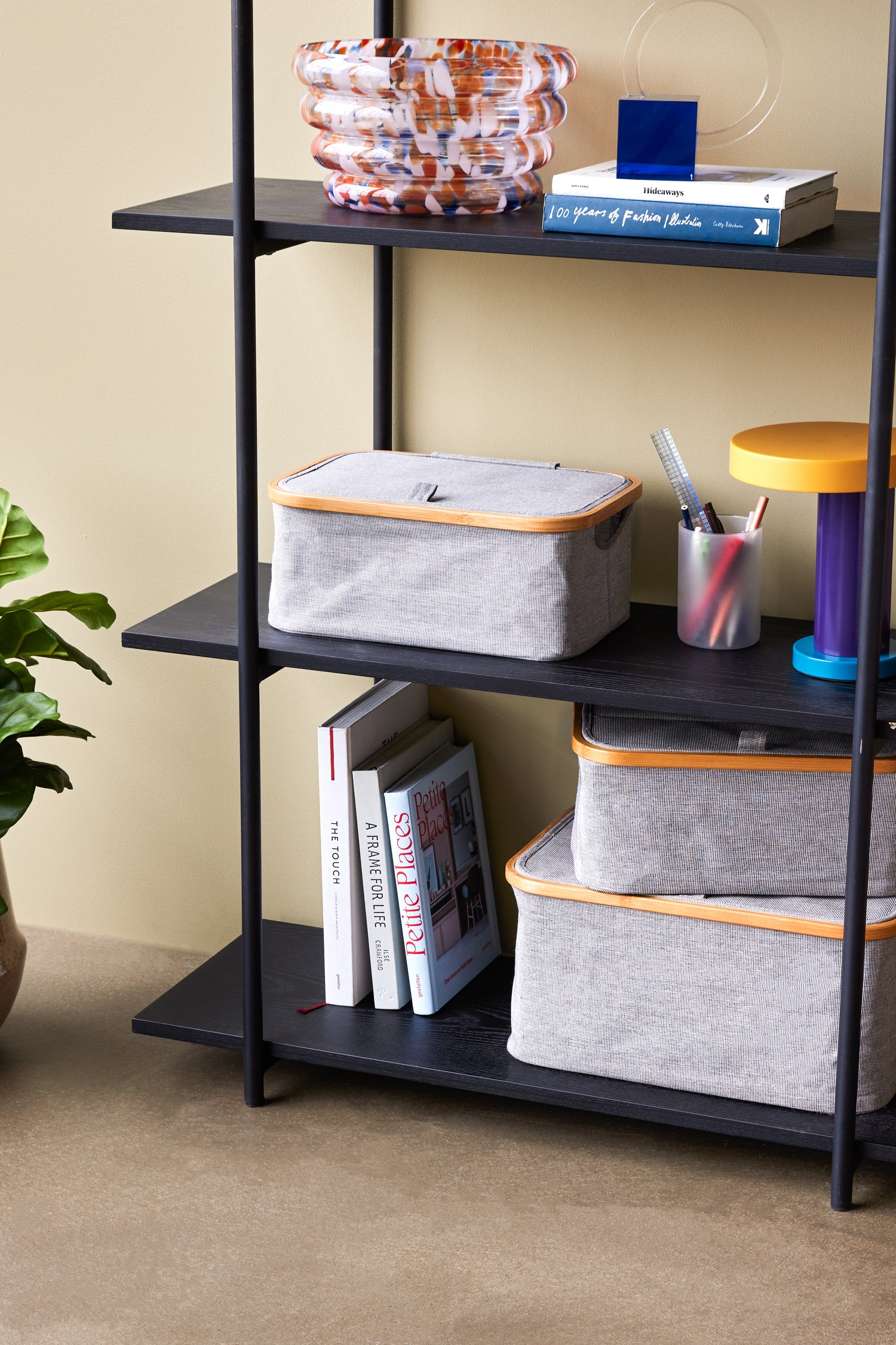 Normhylle enkelt stort svart - 100x39xh150cm