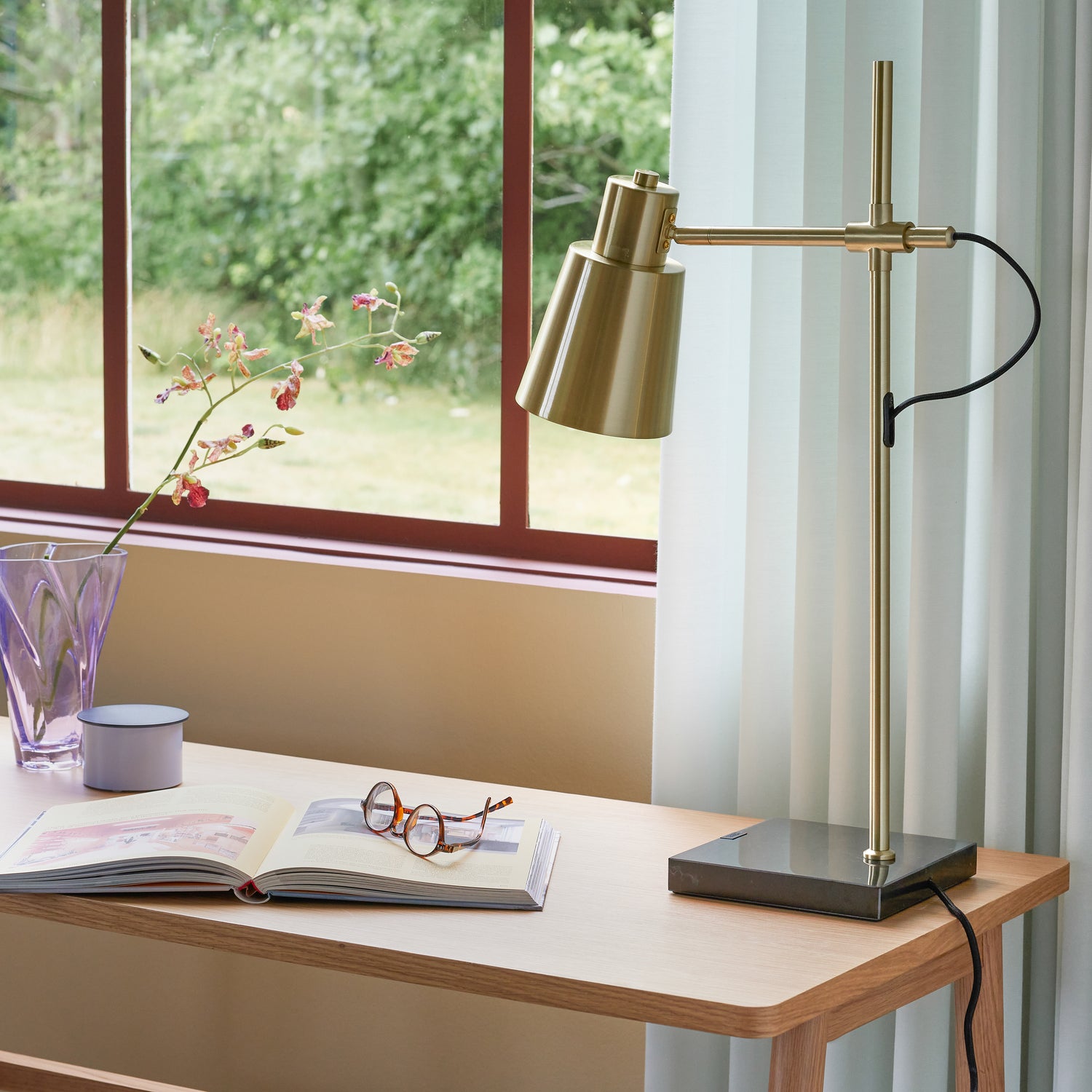 Fusion Table Lamp Messing Color - 36x18x64cm, E27/60W