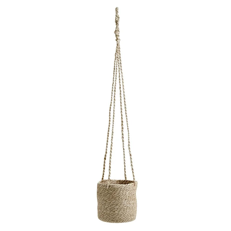 Henger urtegryte i jute - Ø16 cm - Natur