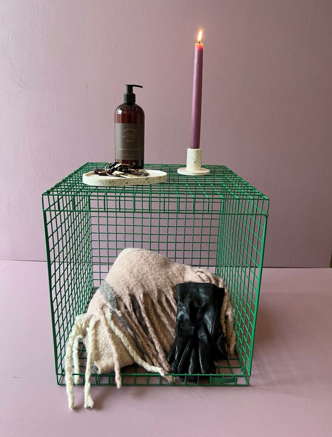 Kalager Design Wire Cubic, Signal Green