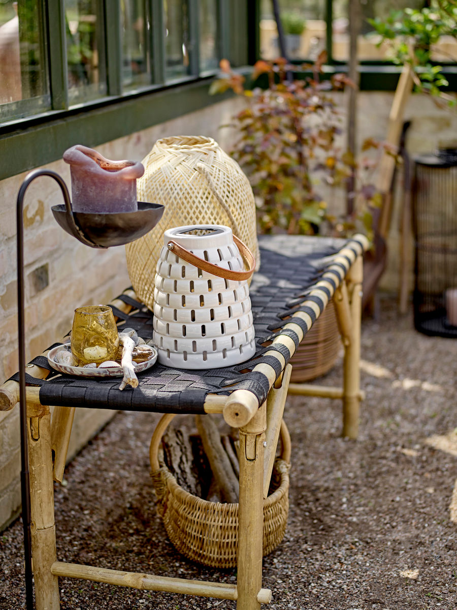 Bloomingville Treillis solcelle -lykter, natur, steingods