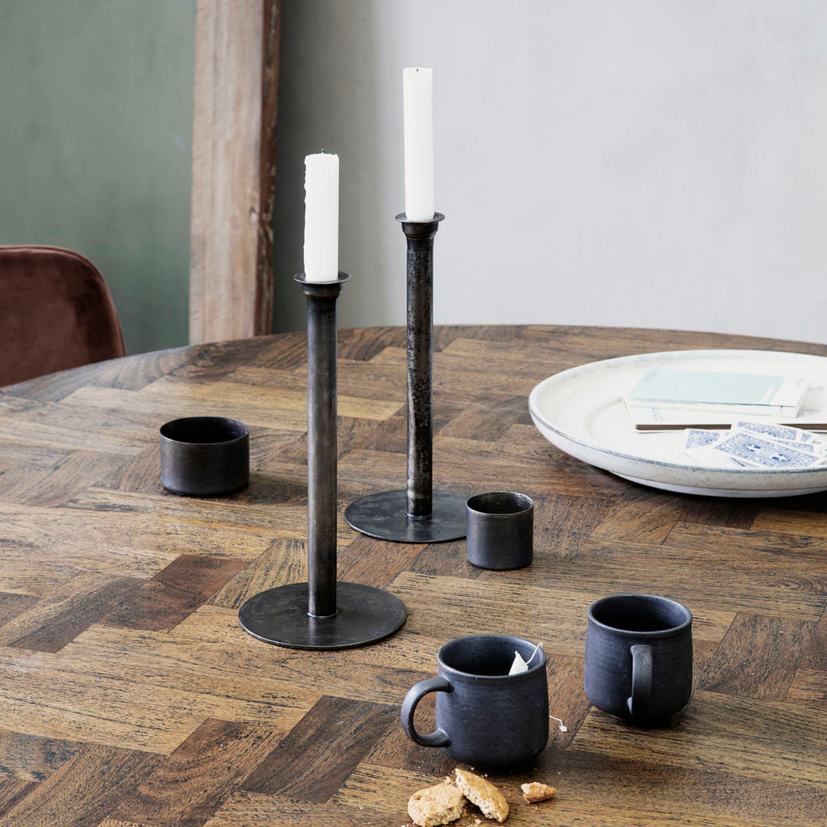 House Doctor - Candlestick, Latuna, Antique Copper - H: 27 cm, DIA: 12,5 cm