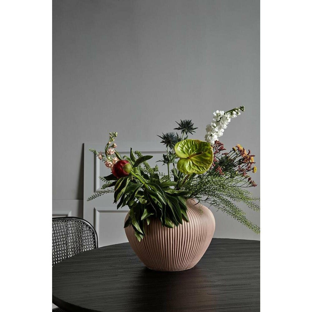 Luvua Round spisebord i tre - Ø120 - Svart/matte gullfinish