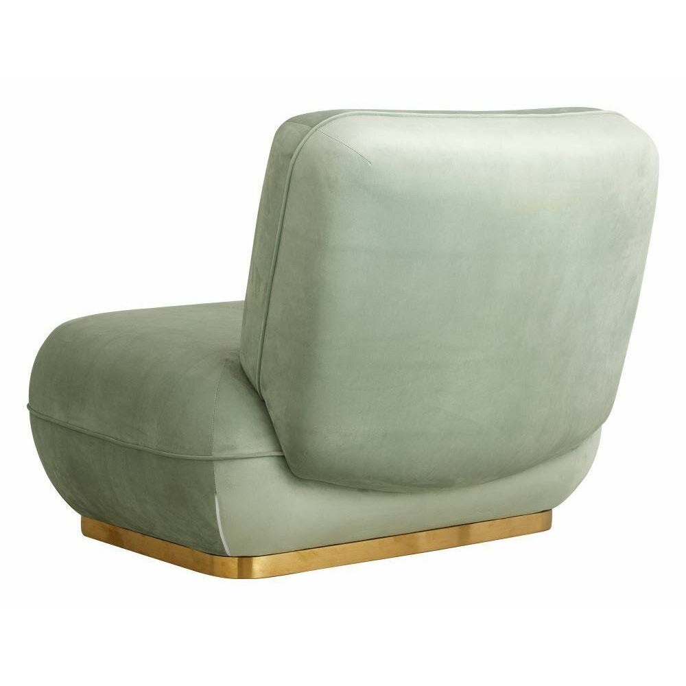 Nordal ISEO lenestol i velur - mintgrønn 101x99x79 cm