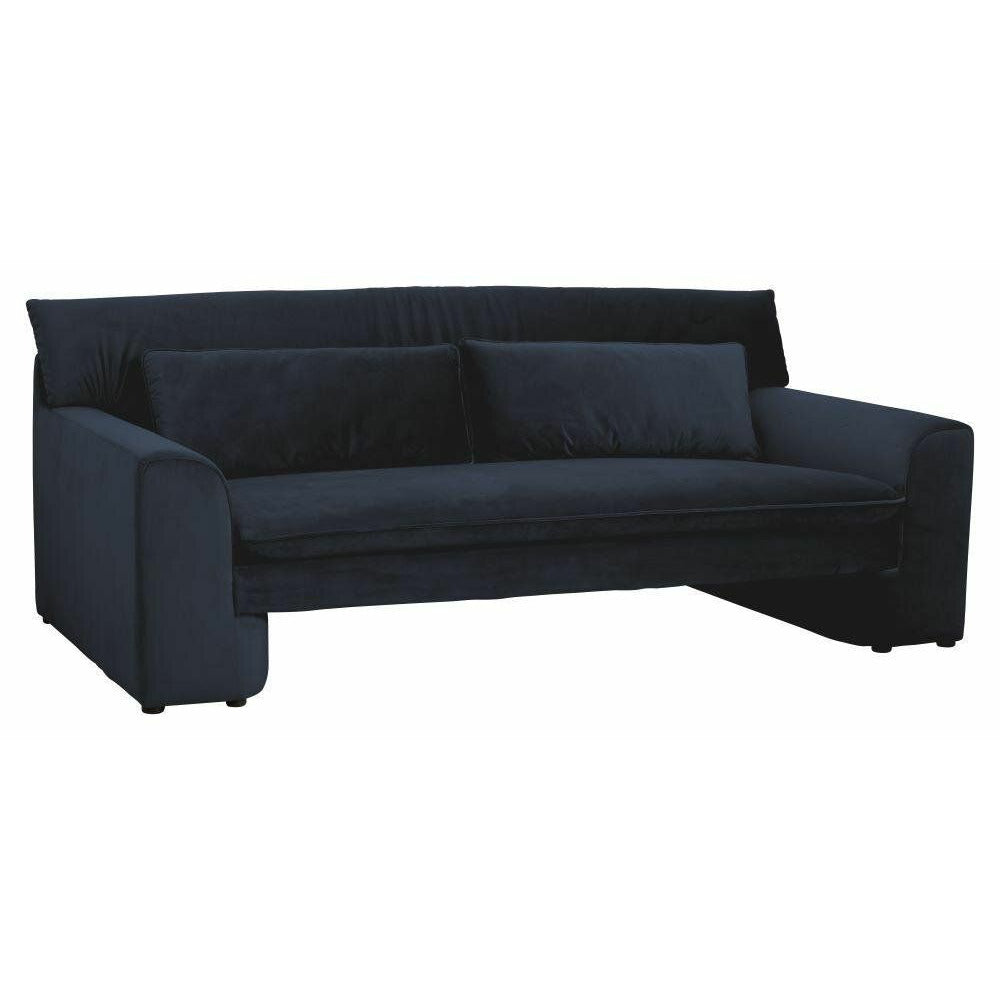 Nordal Geo Sofa med møbeltrekk i velour - L215 cm - mørkeblå