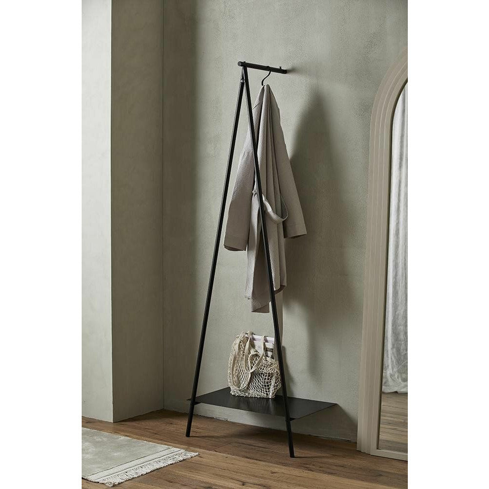 Ravi garderobeskap i jern - 180x64 cm - svart