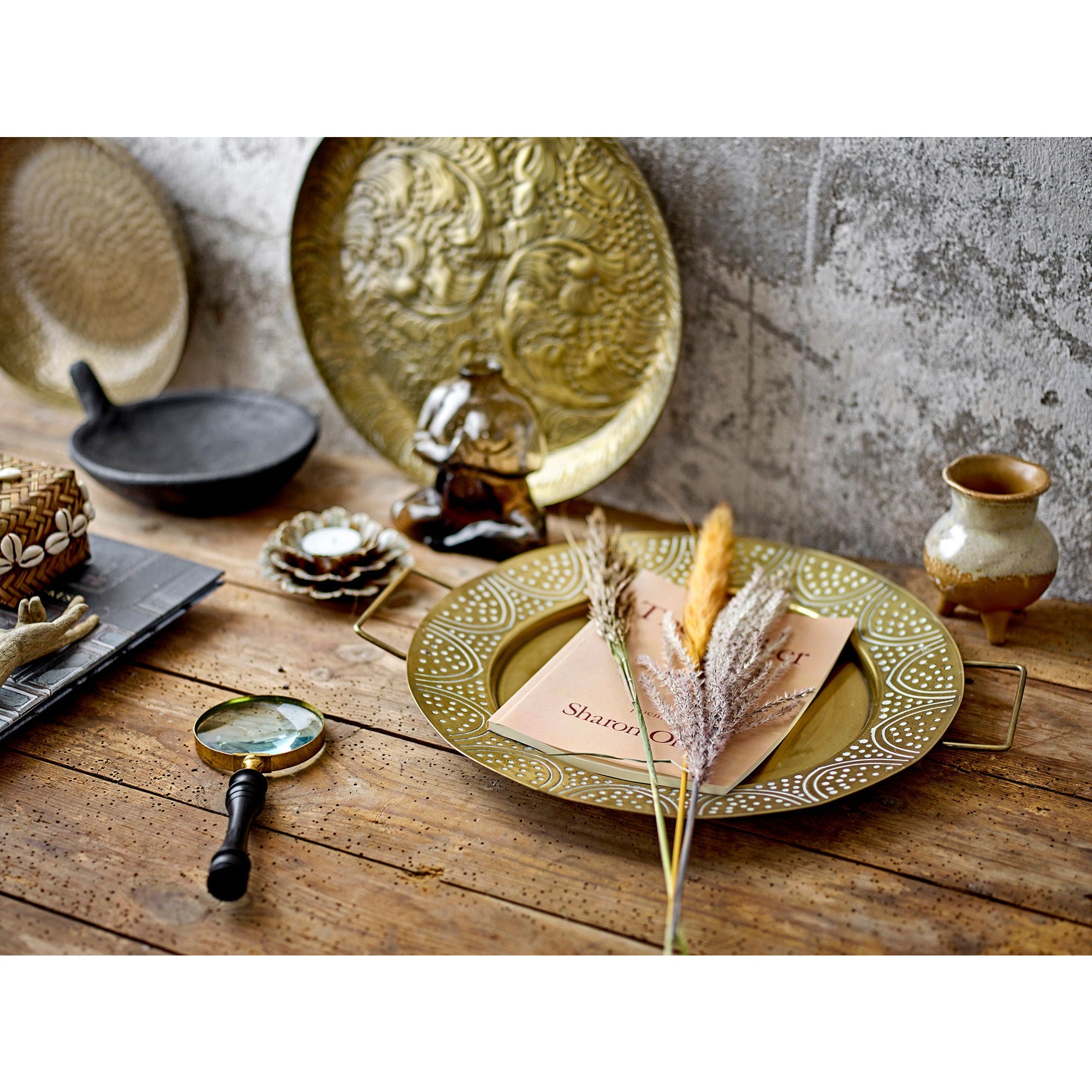 Bloomingville Seval Basket m/lokk, natur, bambus