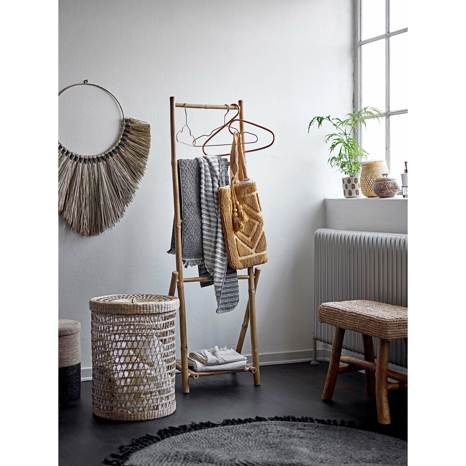 Bloomingville Connie Kurv m/Låg, Natur, Søgræs - Bloomingville - DesignGaragen.dk