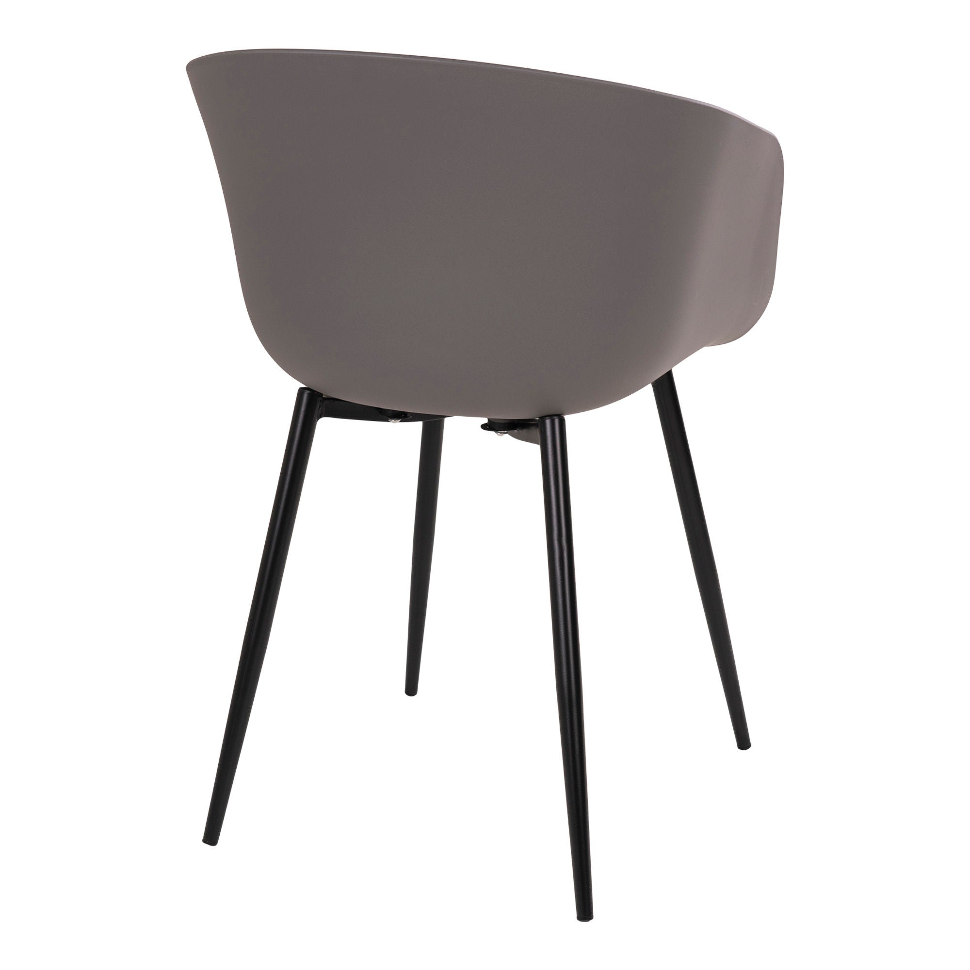 Roda Dining Chair - spisebordstol, grå med svarte ben