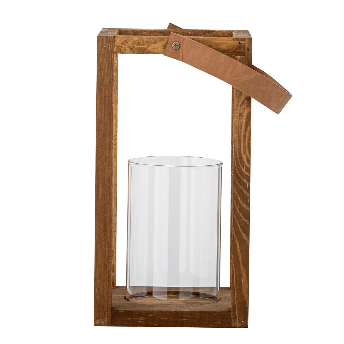 Bloomingville Lyra Lantern m/glass, natur, fyr