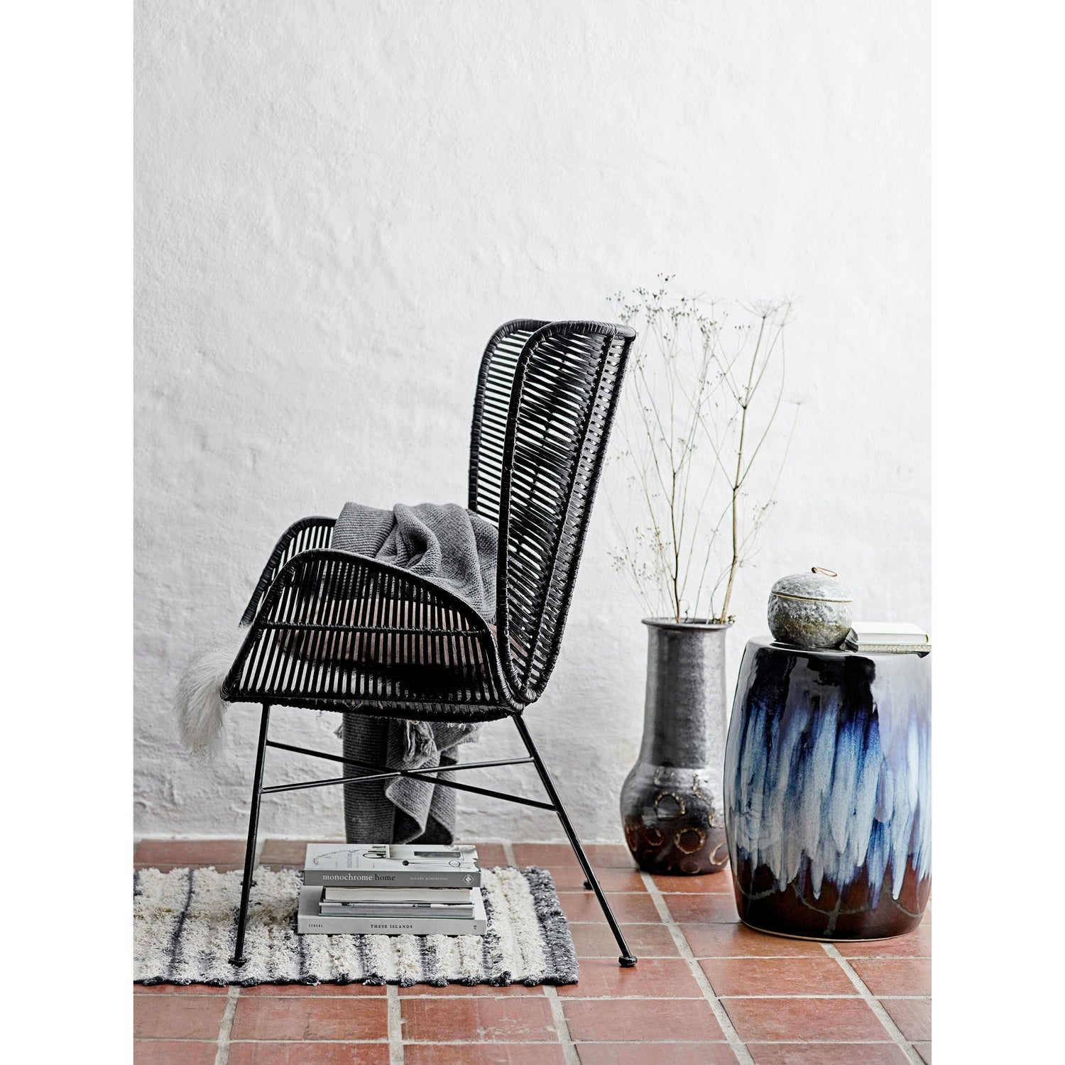 Bloomingville Gorm Deko Vase, Sort, Terrakotta - Bloomingville - DesignGaragen.dk