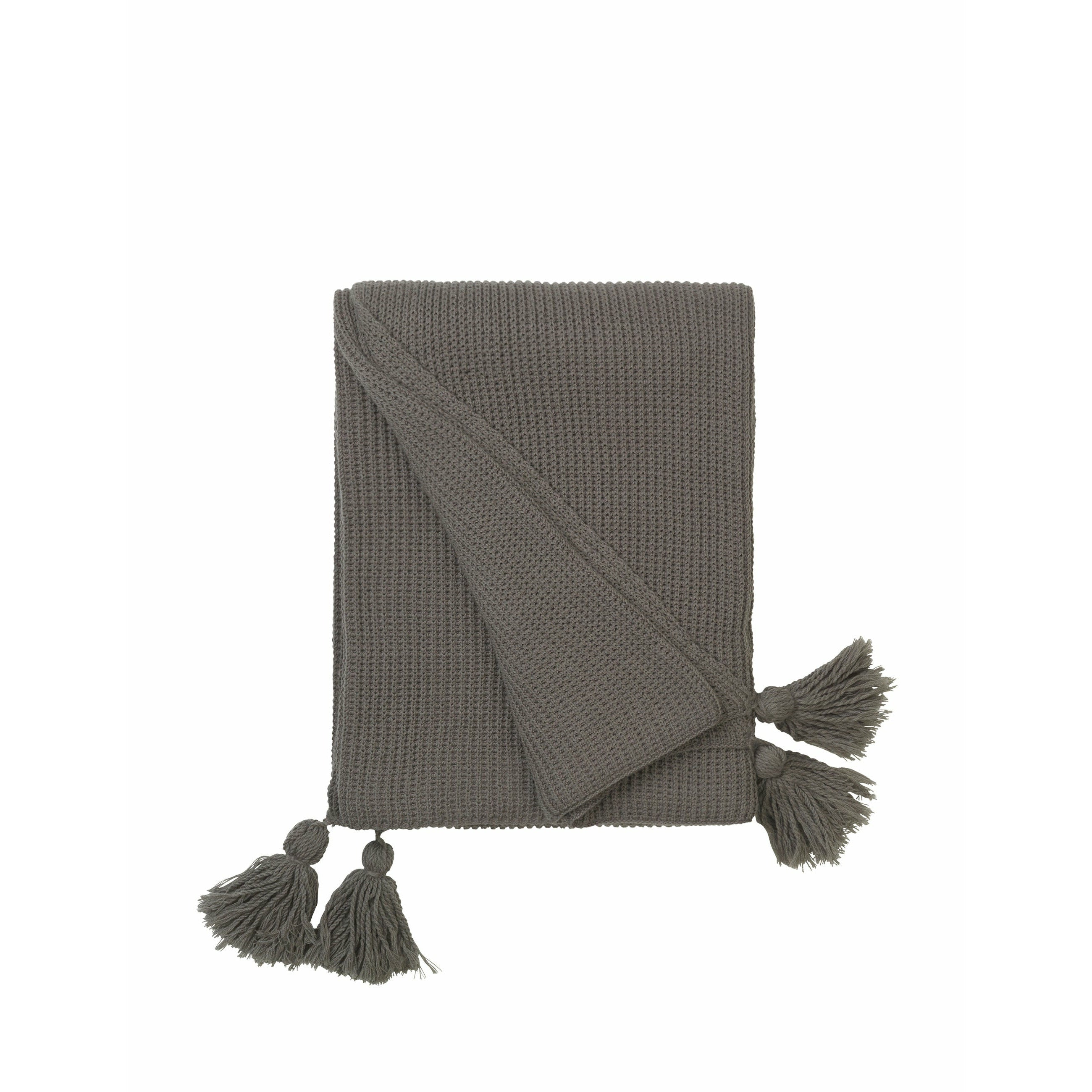 Cozy Living Throw - Bomull - Strikket m. dusk - MUD