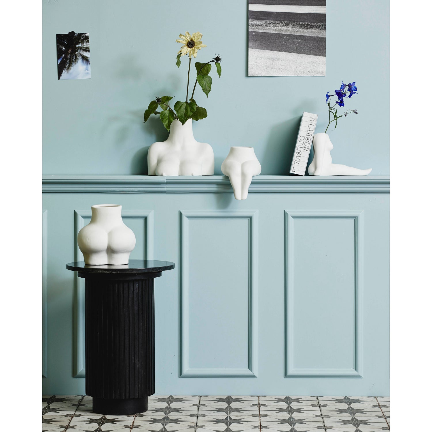 Avaji underkropp - Vase i keramikk - H23 cm - hvit