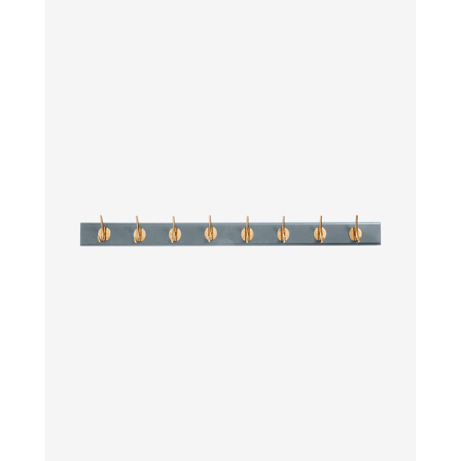 Edgy kroker i tre med 8 messingkroker - 90 cm - grå