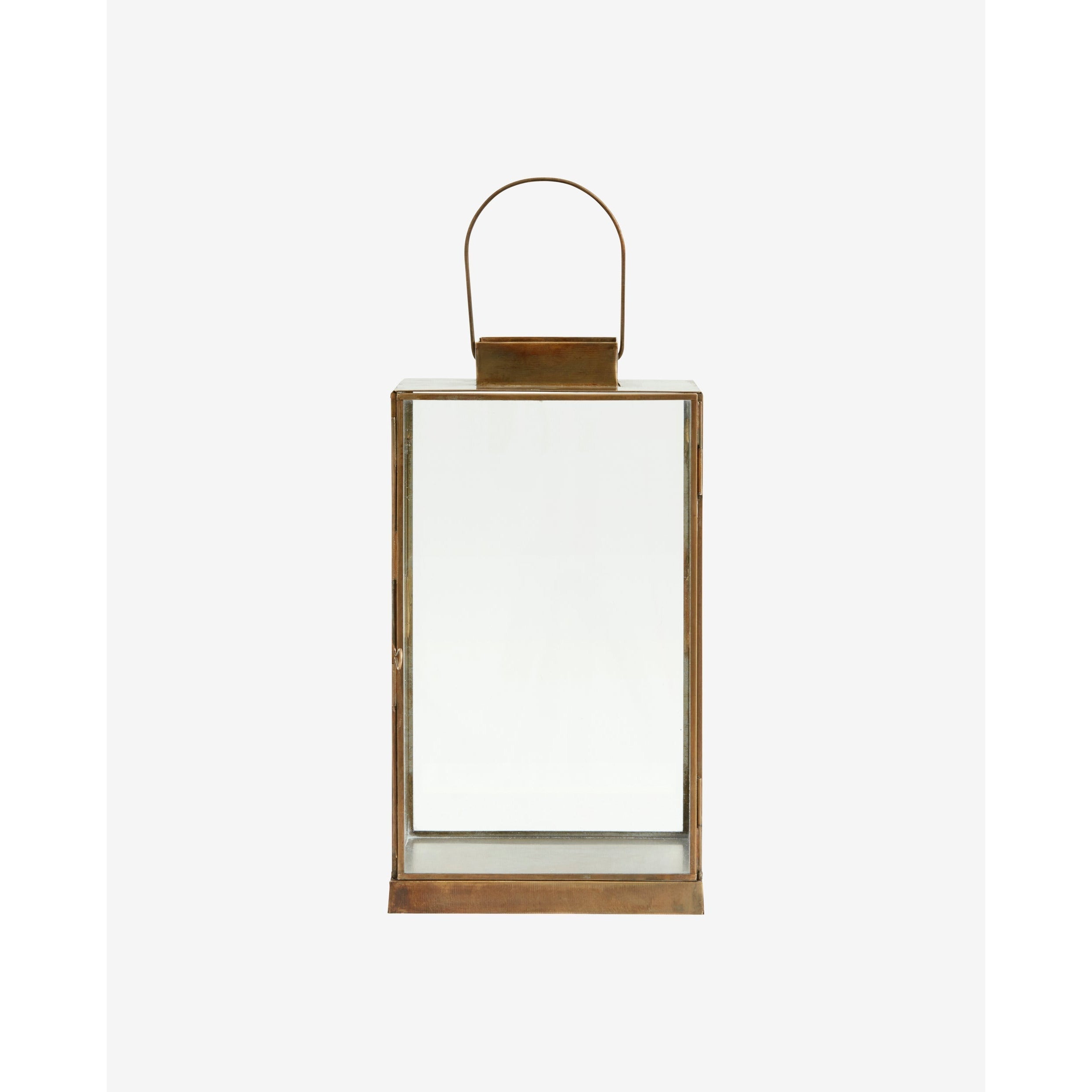 Antikke lykter i jern - H35 cm - gullfinish