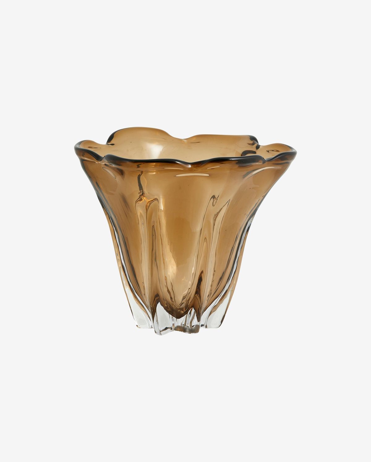 Masta glassvase - H22 cm - brun
