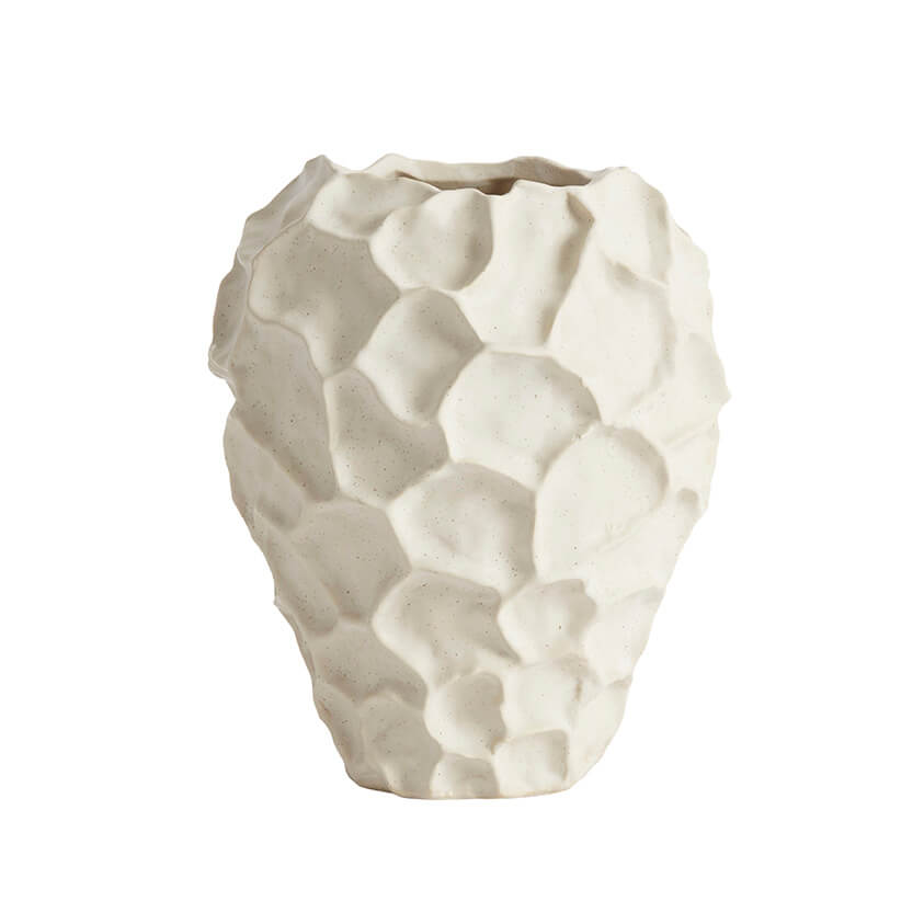 Vase Soil - Vanilje - Keramik - H: 21,5 Ø: 18 cm - Muubs - DesignGaragen.dk