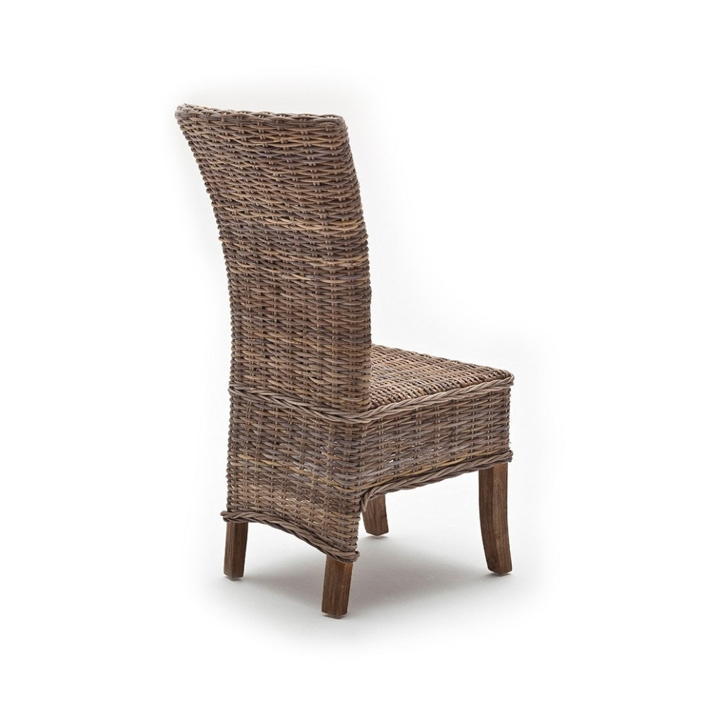 Wickerworks Salsa Håndflettet Spisebordsstol i Naturligt Rattan med Hynder (sælges som par) - NovaSolo - DesignGaragen.dk