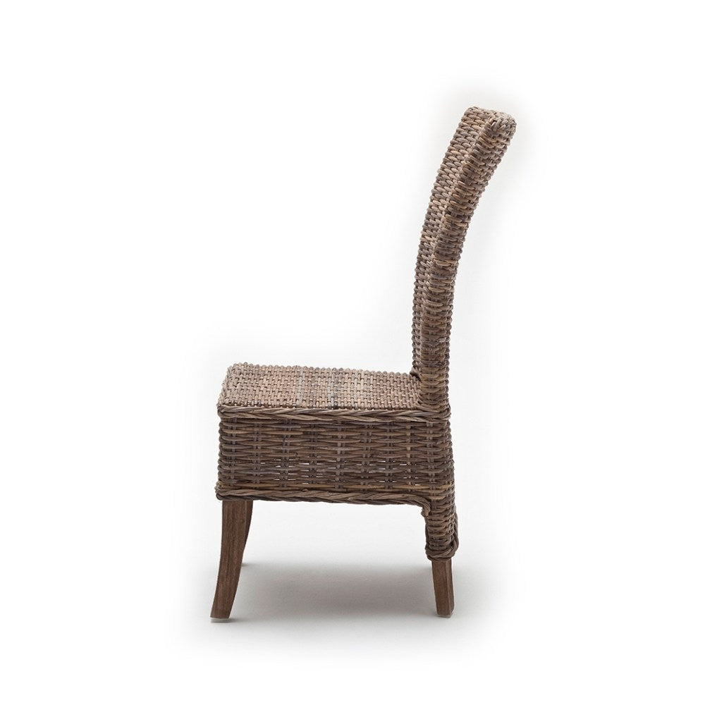 Wickerworks Salsa Håndflettet Spisebordsstol i Naturligt Rattan med Hynder (sælges som par) - NovaSolo - DesignGaragen.dk
