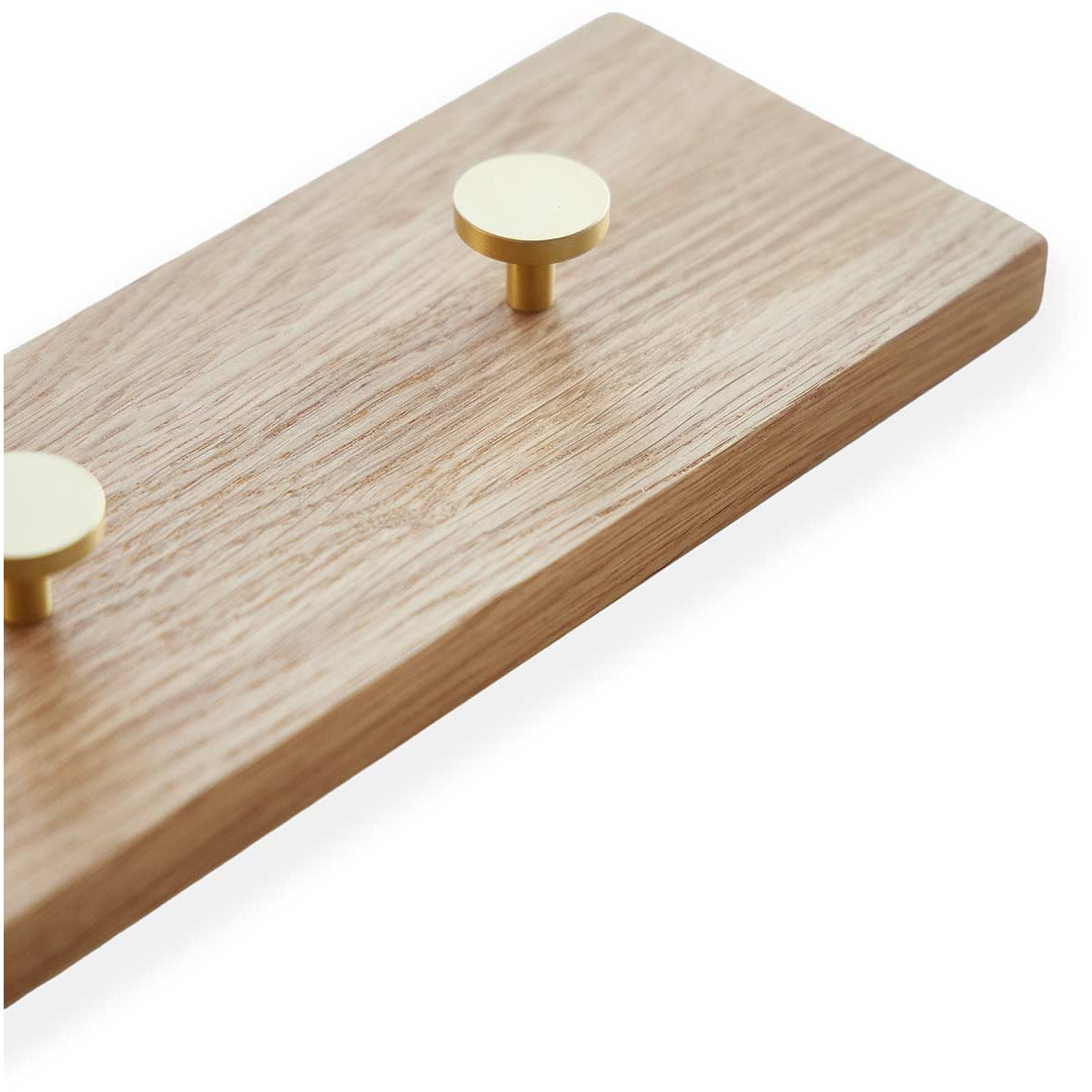 OAK Knagerække Egetræ Med Messing Knager - 100 cm - MOUD HOME - DesignGaragen.dk