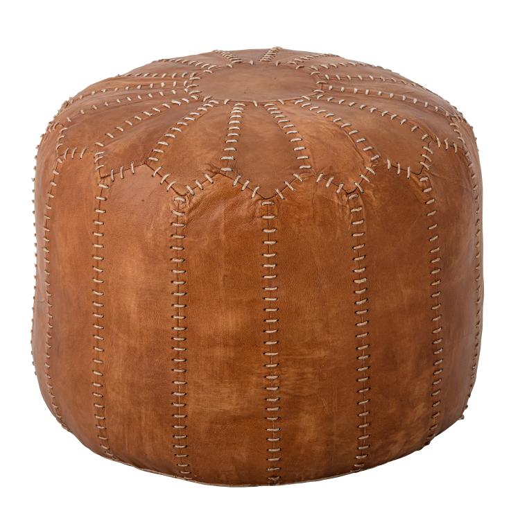 Bloomingville - Coby Puff, Footstool, Seat Pute, Goatskin B60XH35 cm