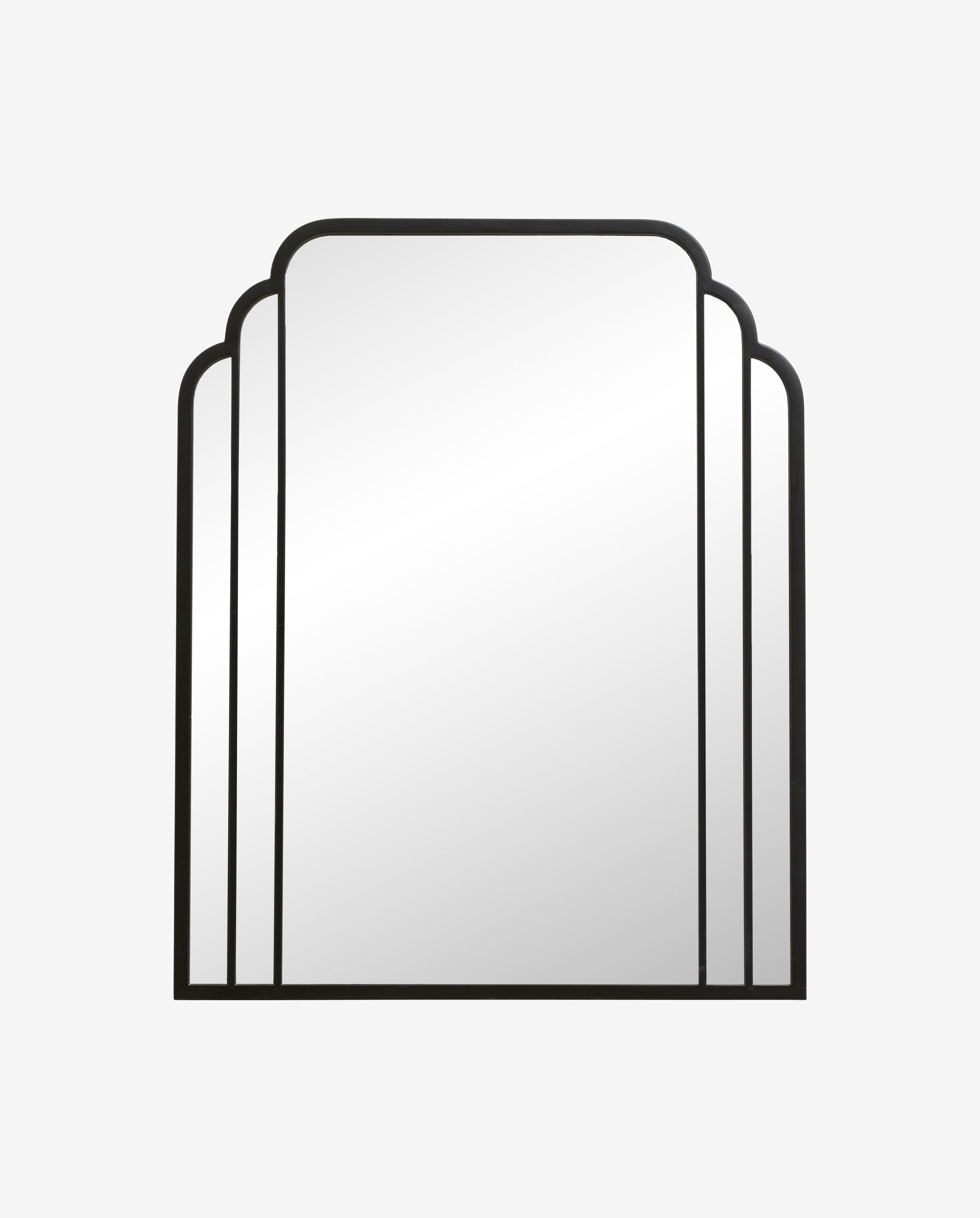 Skylark Mirror in Iron, 102x82 cm - Svart