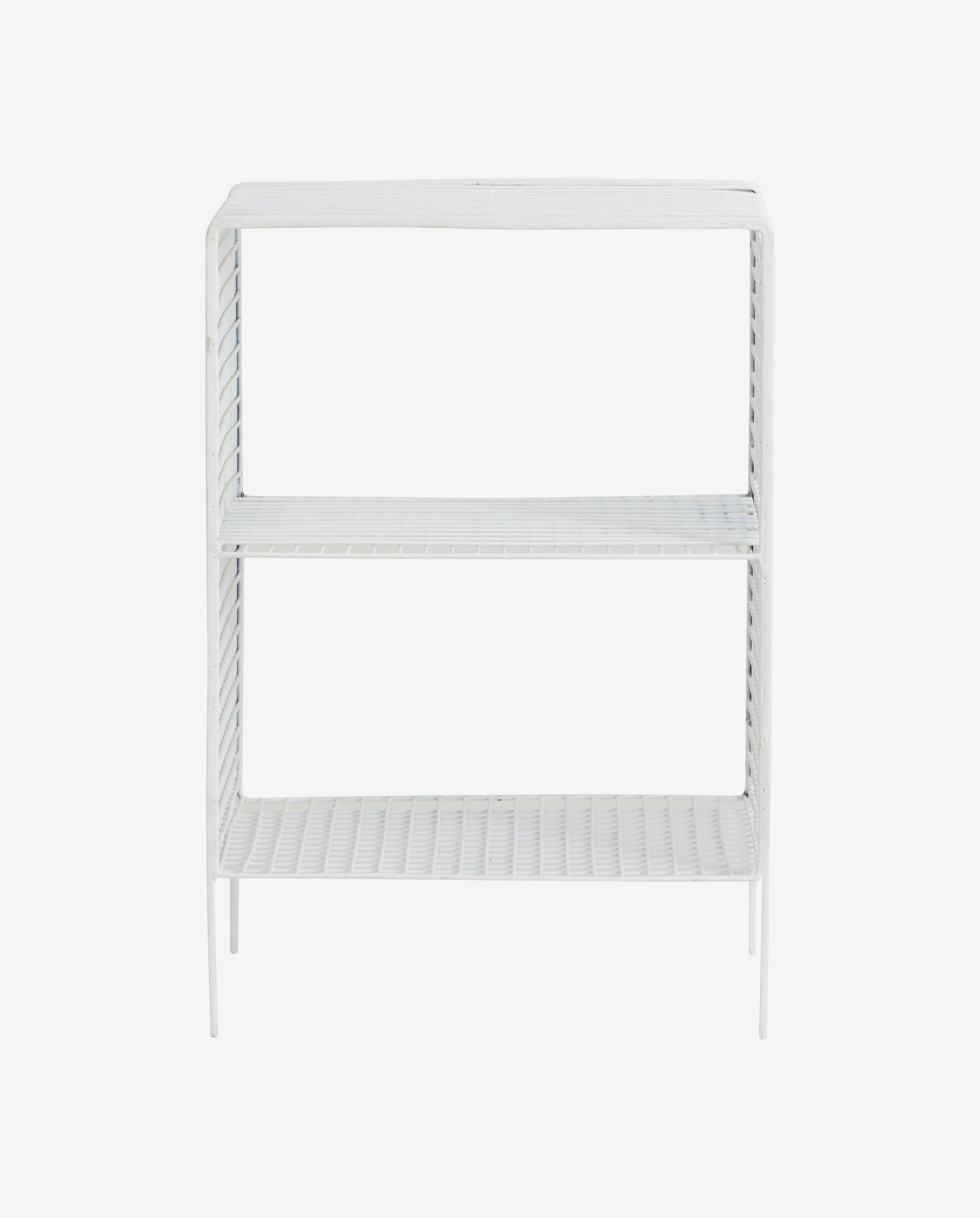Tuo nattbord/sidebord i jern - 40x30 cm - hvit