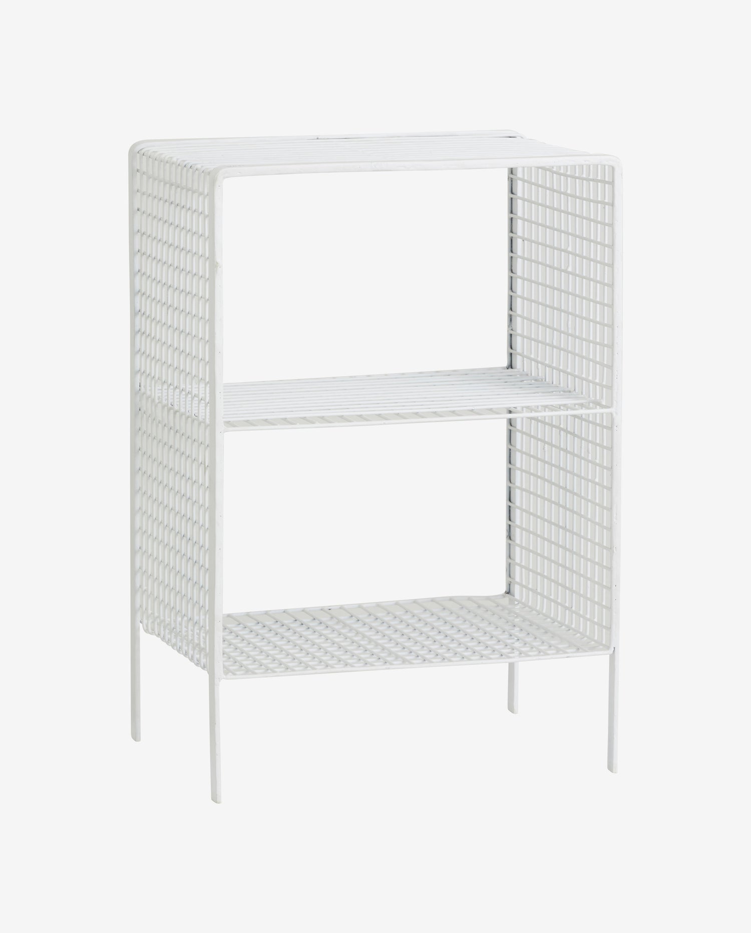 Tuo nattbord/sidebord i jern - 40x30 cm - hvit