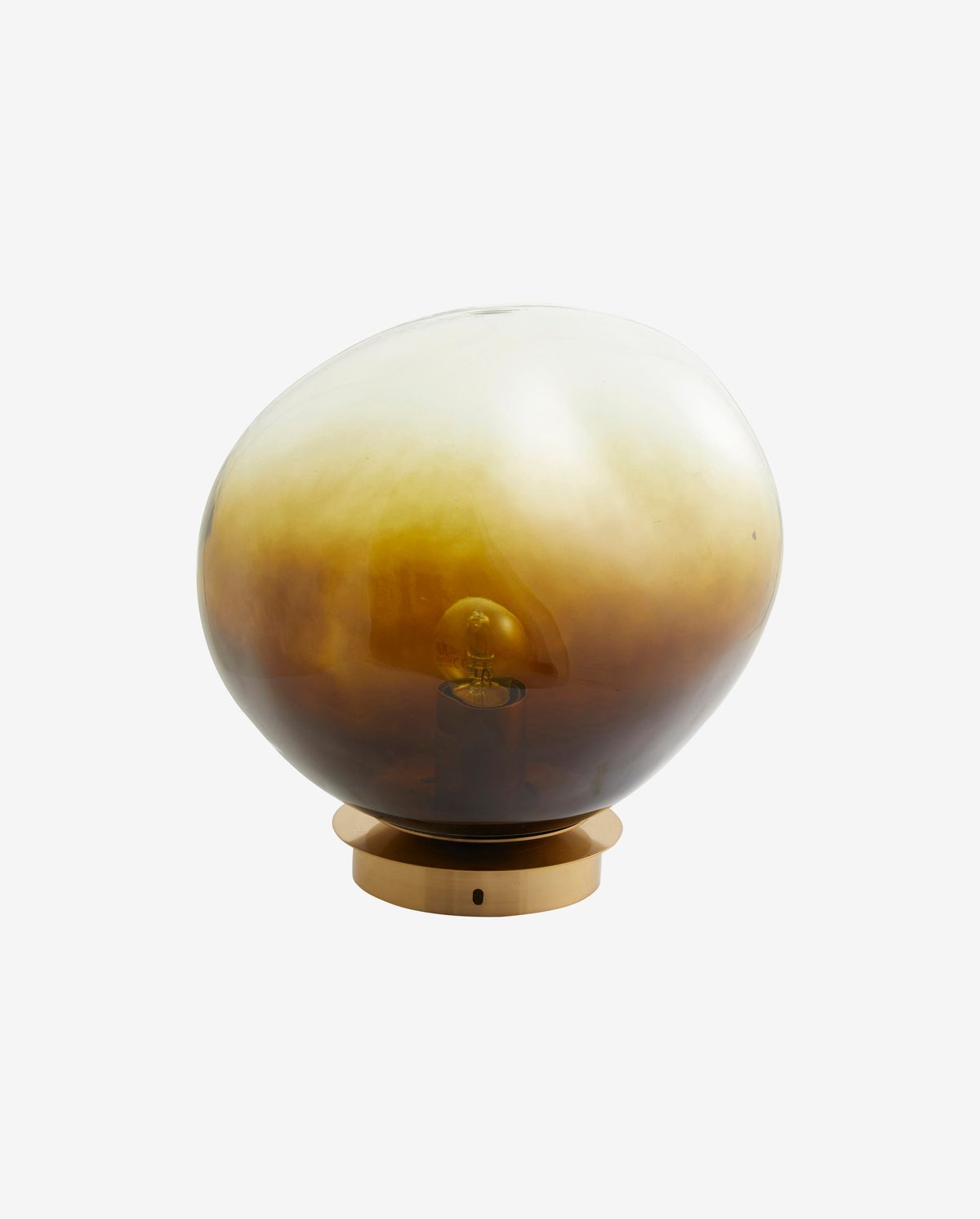Edfu vegglampe i glass Ø28 cm - klart glass/brunt