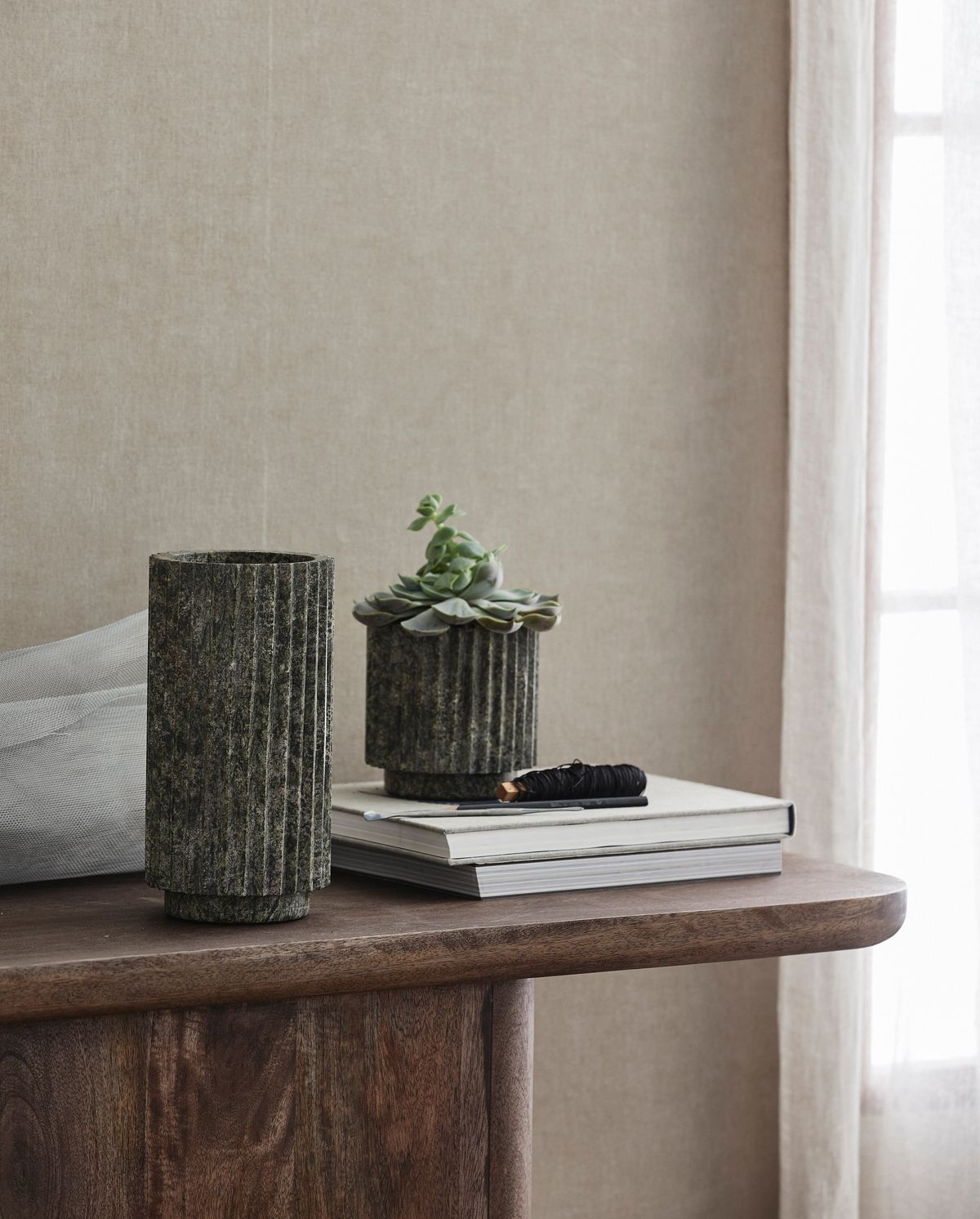 Loon Herbal Pot - grønn marmor