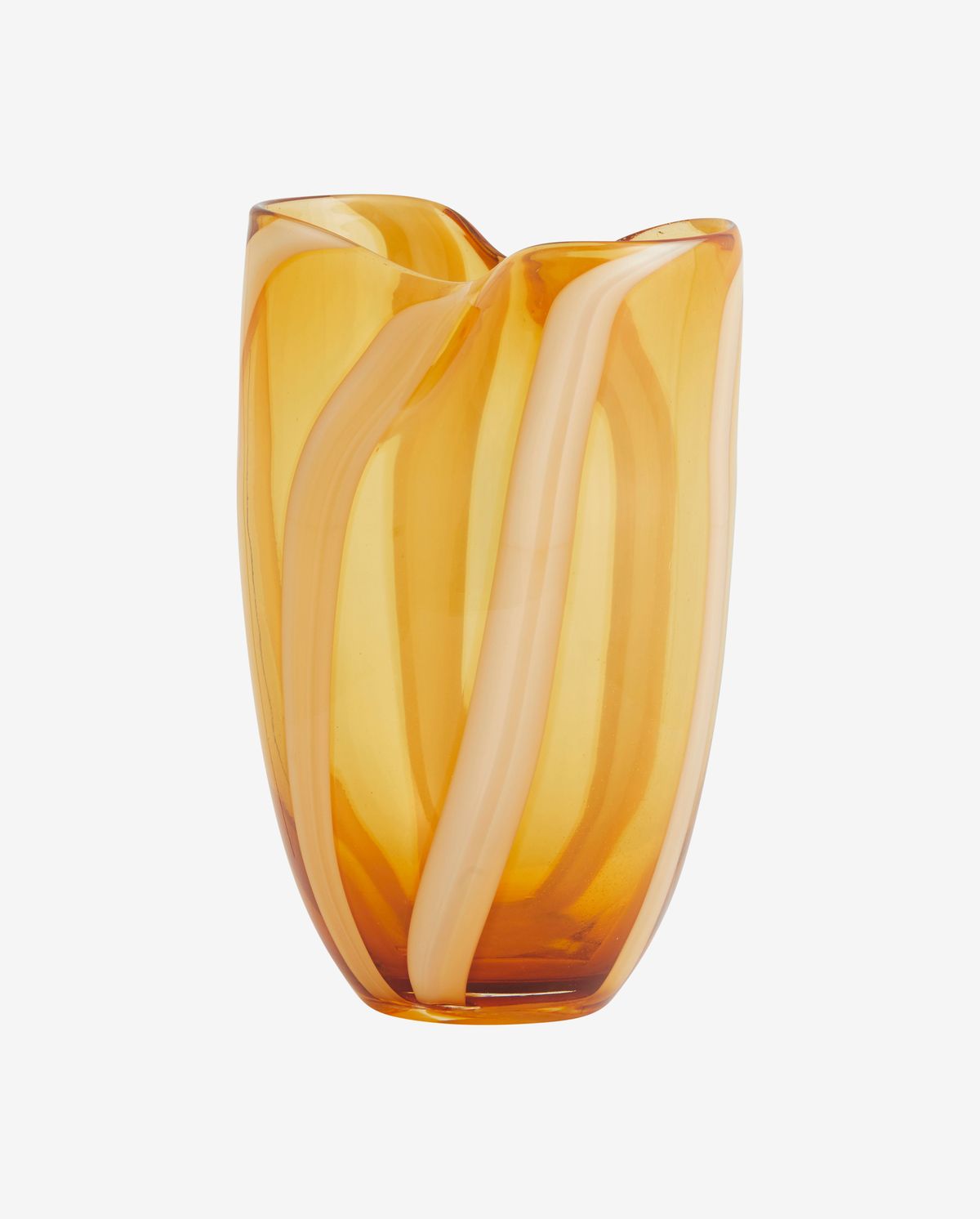 Nordal A/S HALKI vase, rav/hvit stripe