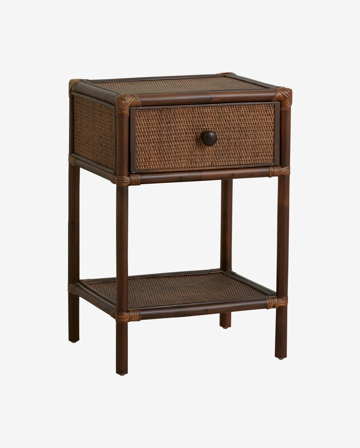 Hayes sidebord/nattbord i Rattan - Brown