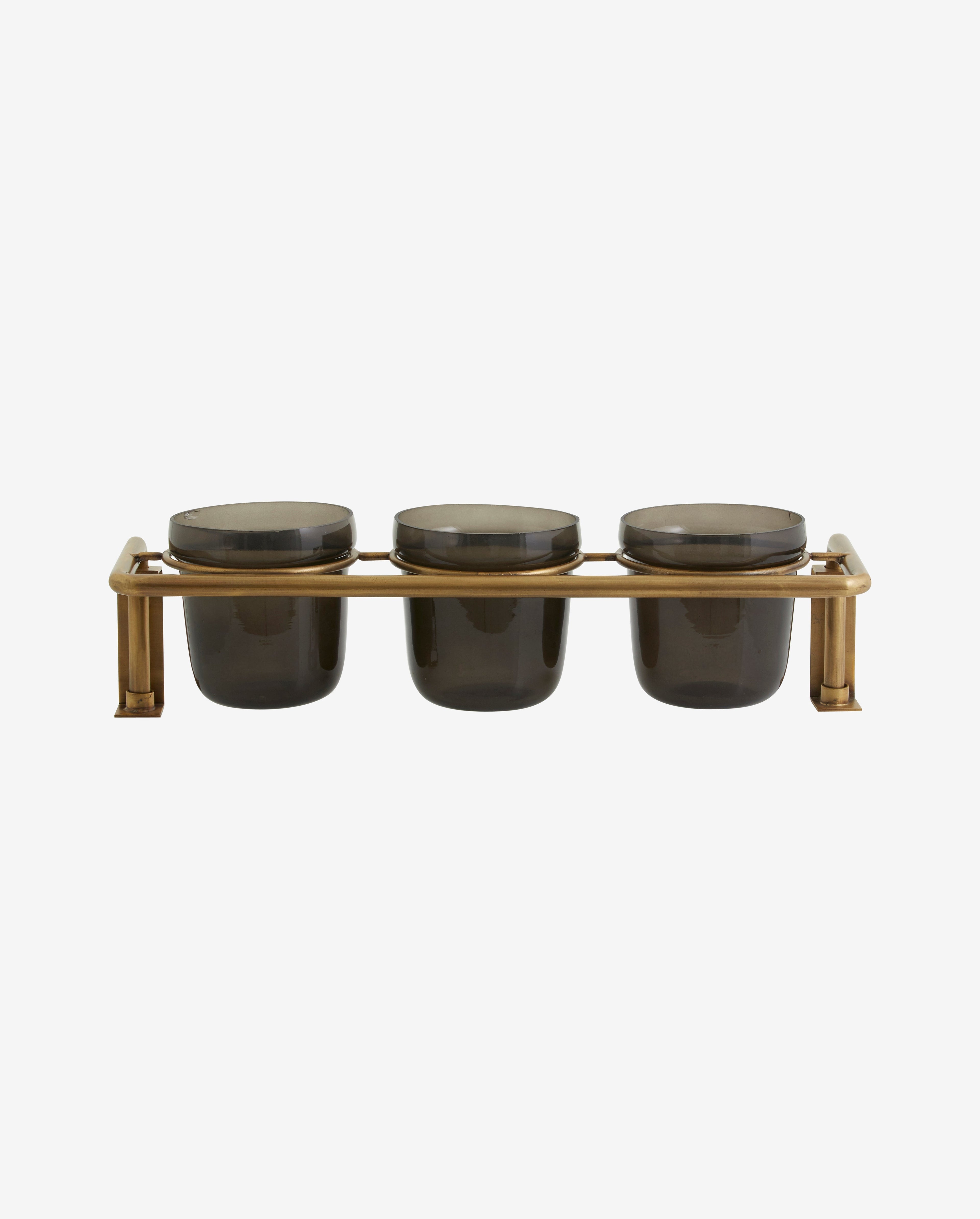 Fidra Storage Shelf - Svart/messingfinish
