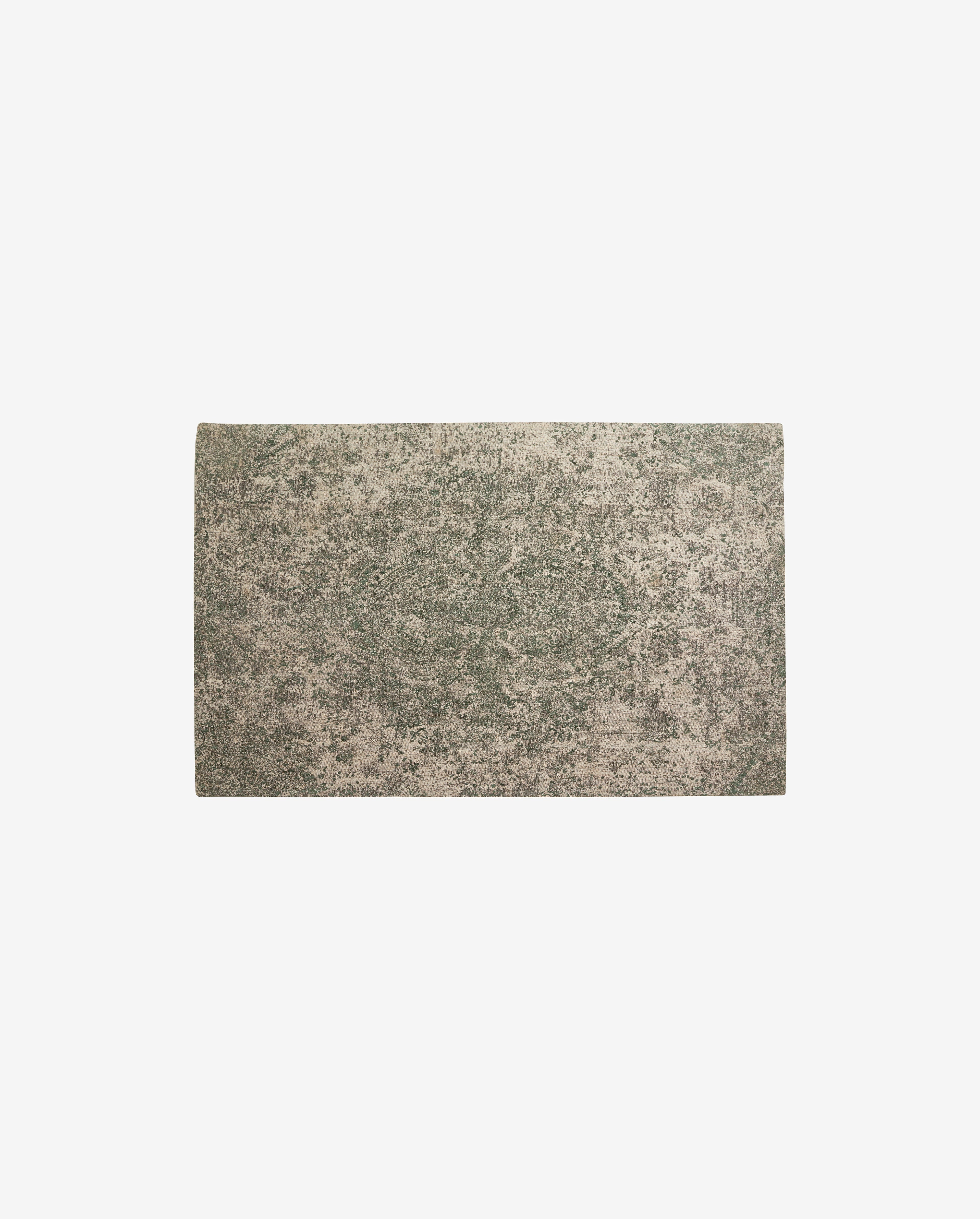 Aria Jacquard vevd teppe - 160x240 cm - grønn/beige