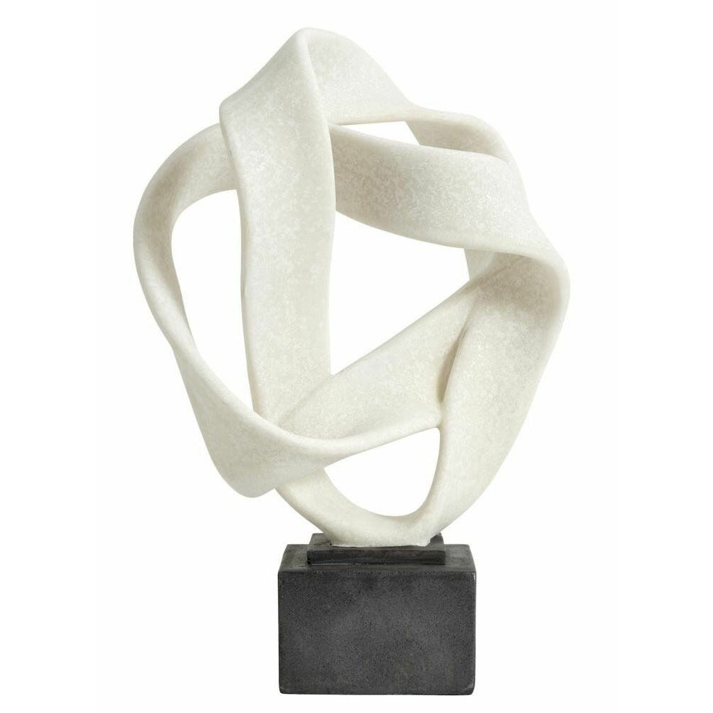 Rosala -skulptur for dekorasjon - H43 cm - svart og hvitt