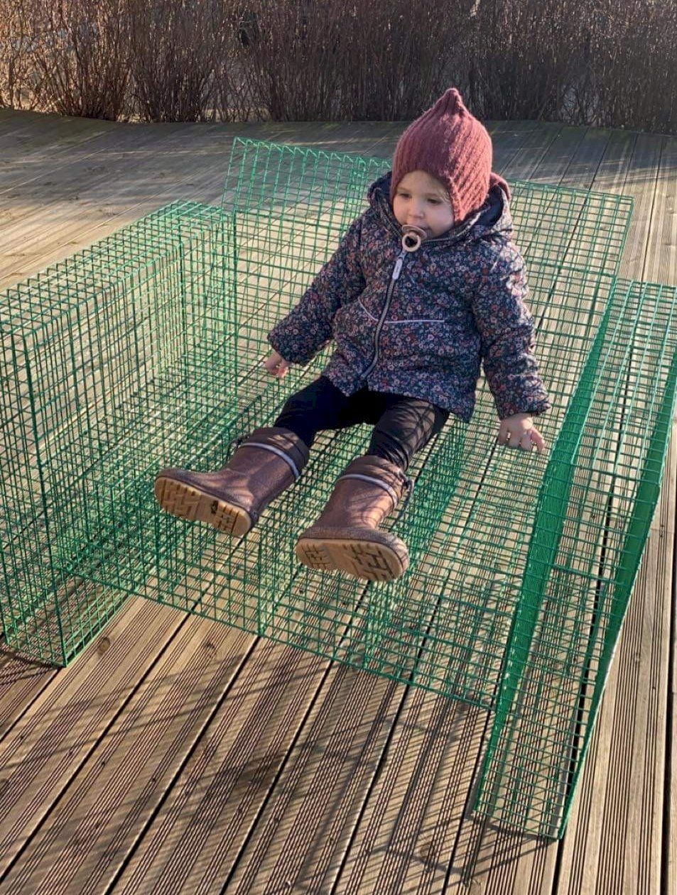 Kalager Design Wire Loungchair, signalgrønn