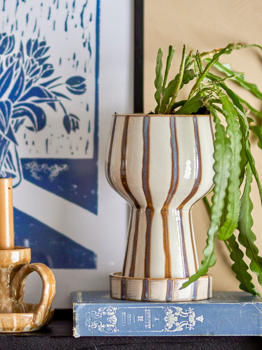 Bloomingville Agna Herbal potte huder, brunt, steingods