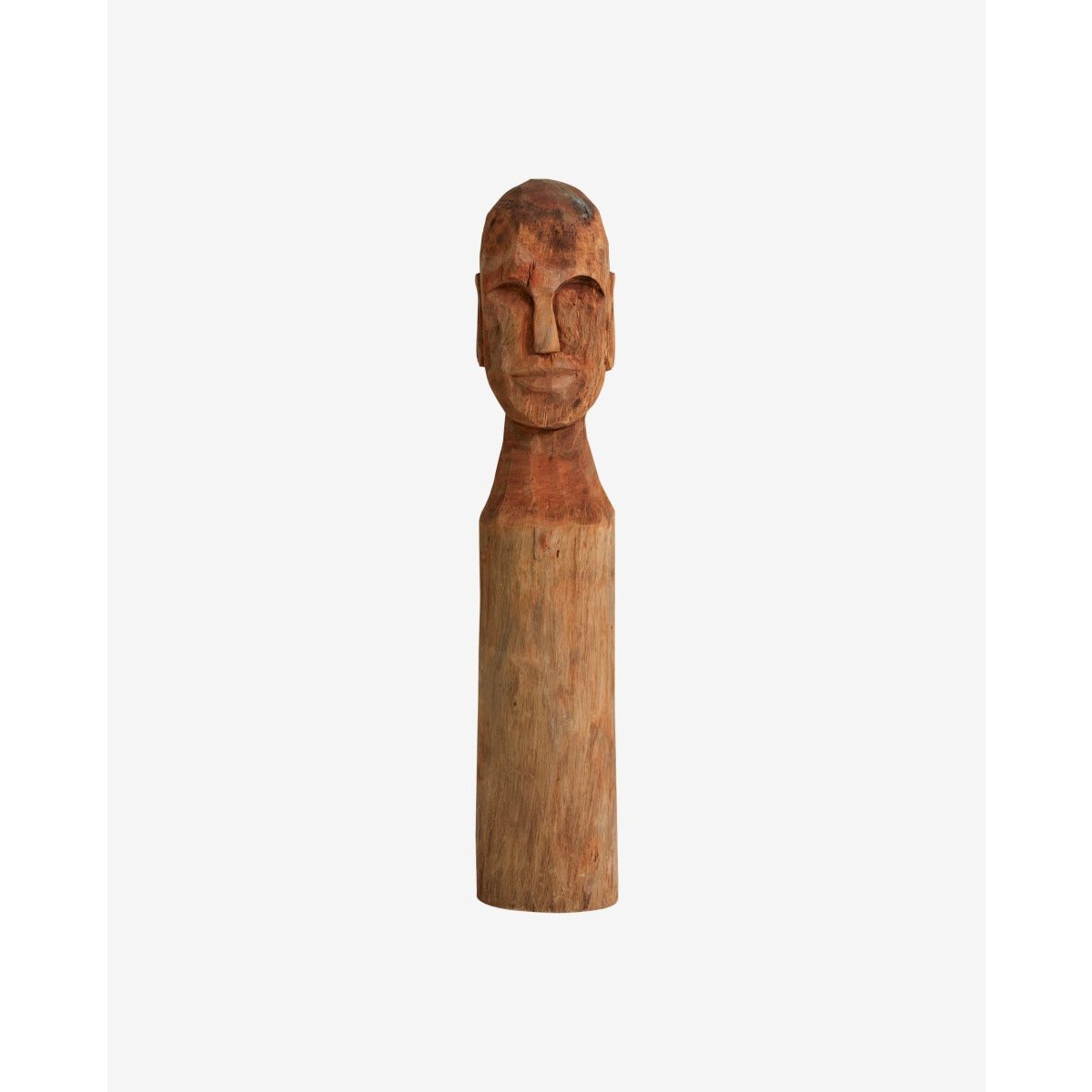 Cuba -figur i tre med ansikt - stor - H56 cm - natur